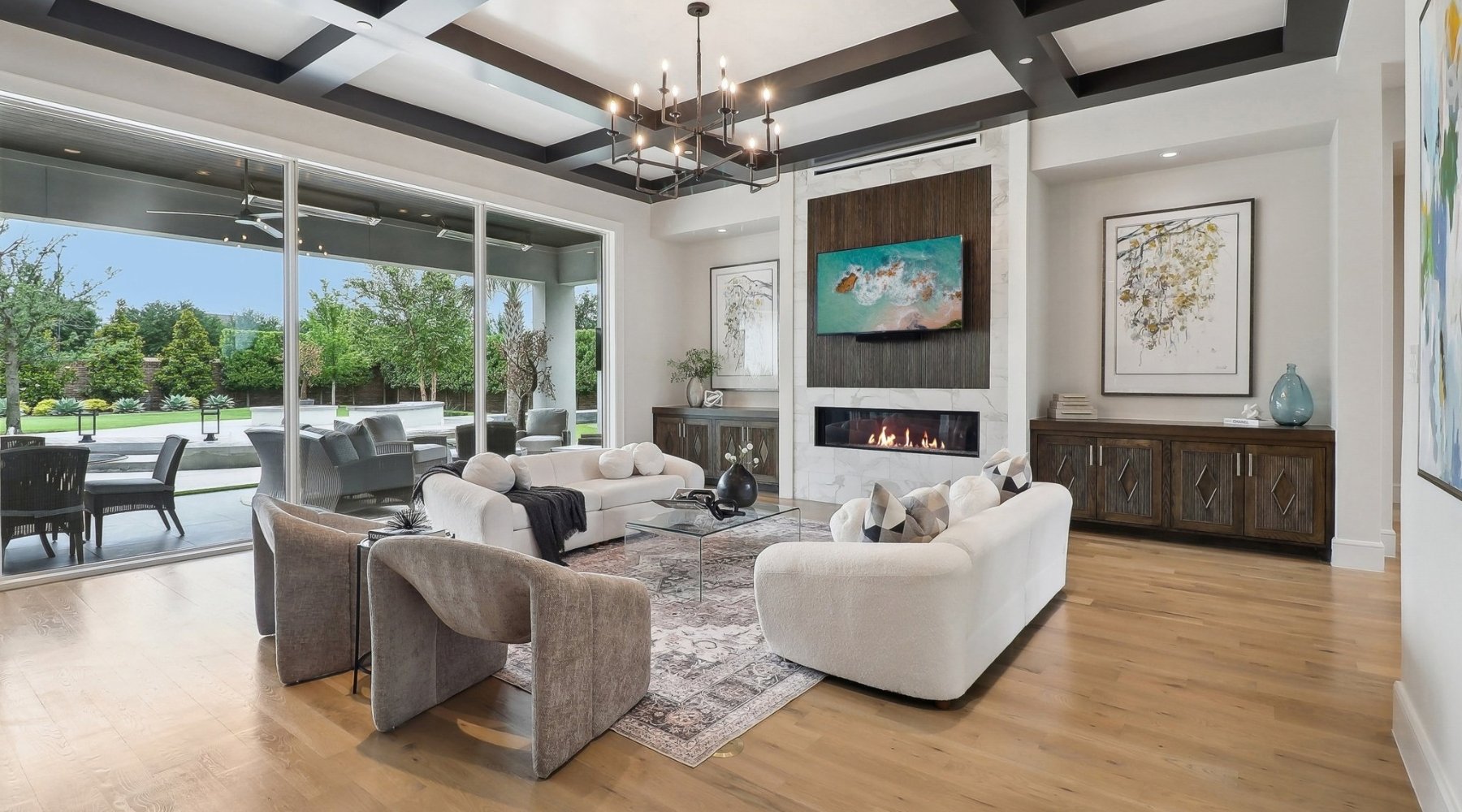 Luxury living room interior from a home sold by Lily Moore in Frisco, Texas