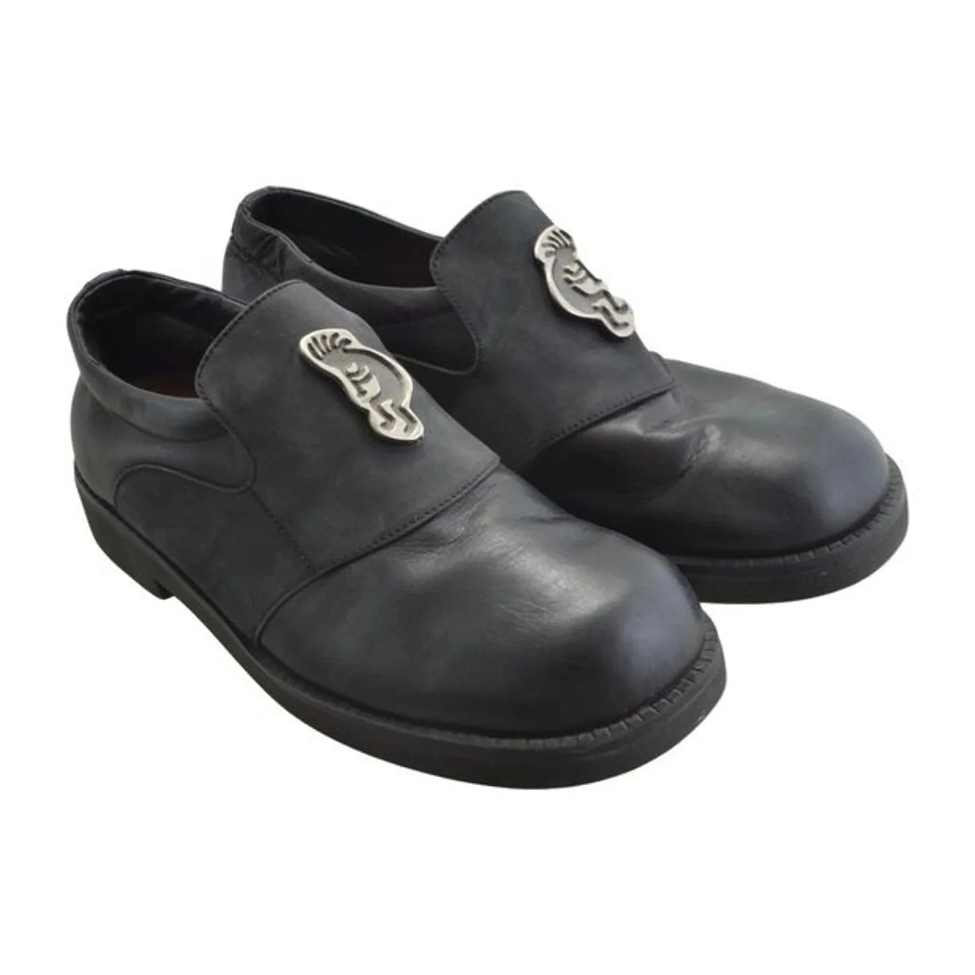 naot-black-leather-slip-on-shoes-womens-size-9-us-eu-40-with-kokopelli-metal-accent-01.jpg