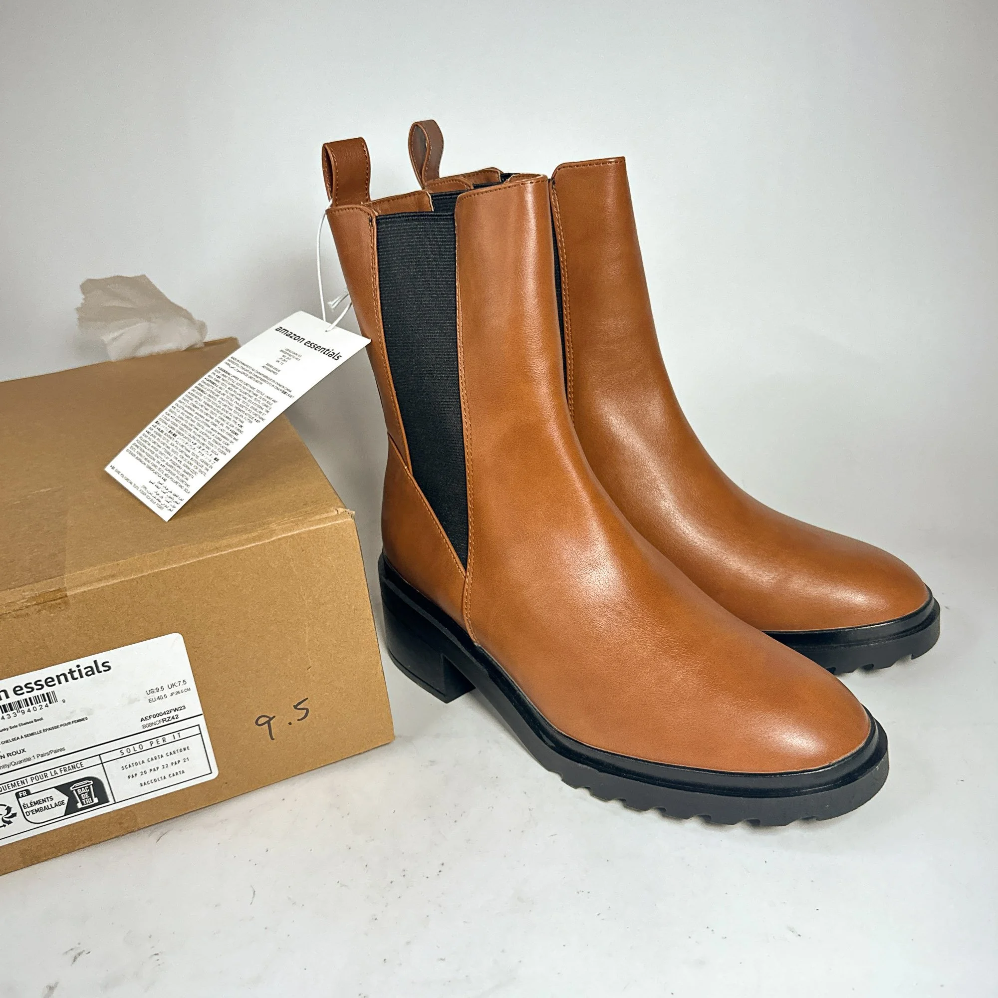 Amazon Essentials Tan Chunky Sole Chelsea Boots-5.jpg