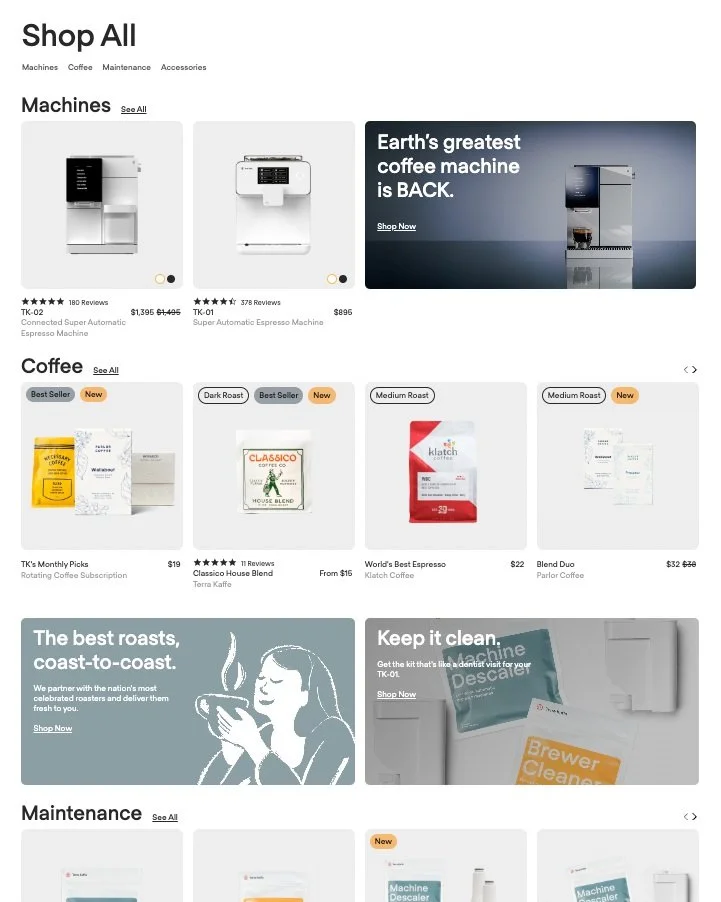 Terra Kaffe PLP Collections Update