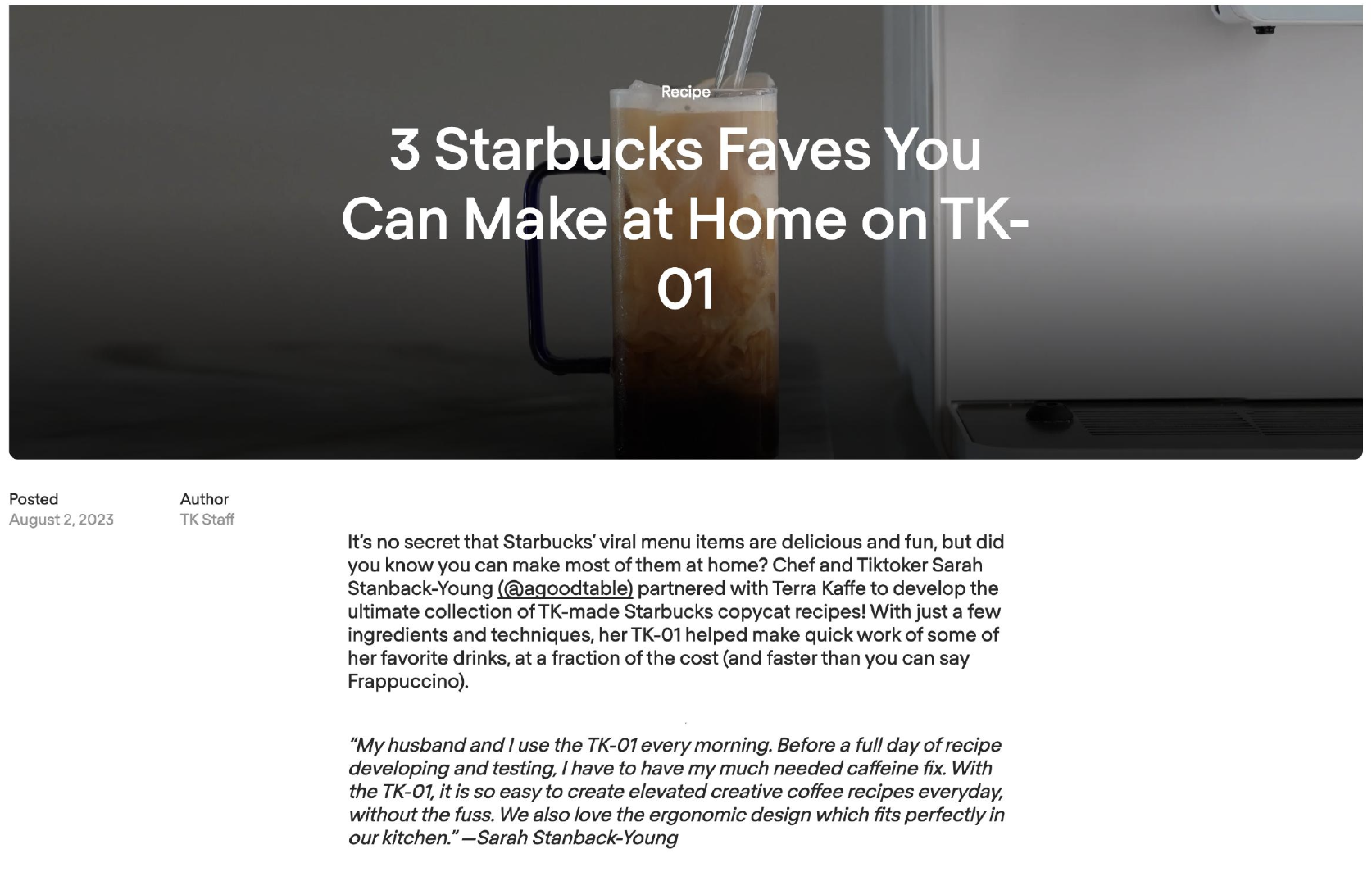 Terra Kaffe 3 Starbucks Faves to Make at Home blog