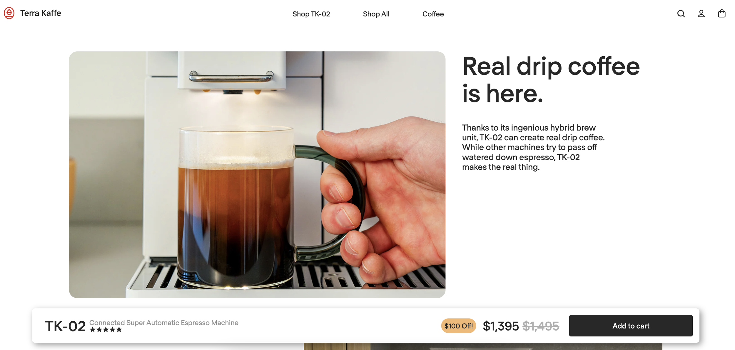 Terra Kaffe PDP Floating Add-to-Cart Button