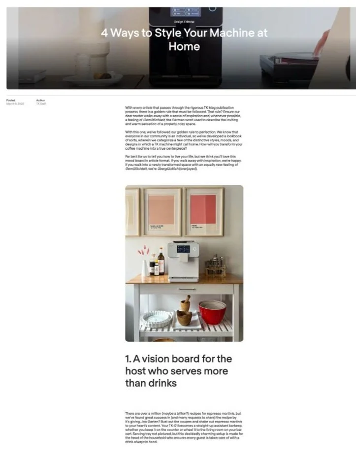 Terra Kaffe 4 Ways to Style Your Coffee Nook blog