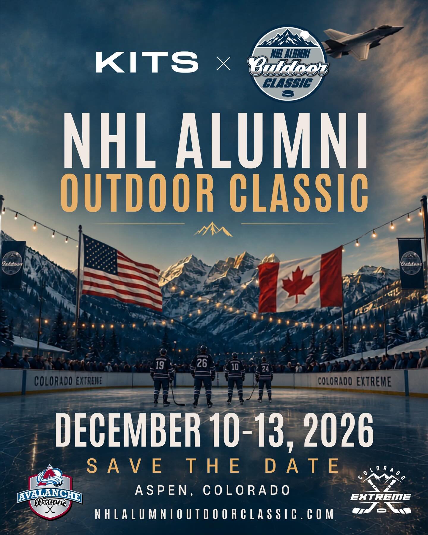 WE&rsquo;RE BACK. 🚨🏒
- NHL legends. Outdoor ice. The Rocky Mountains as your backdrop. The 4th Annual NHL Alumni Outdoor Classic &mdash; December 10&ndash;13, 2026 | Aspen, Colorado ❄️🏔️
-
Save the date. You do NOT want to miss this. 🔥
Stay tuned