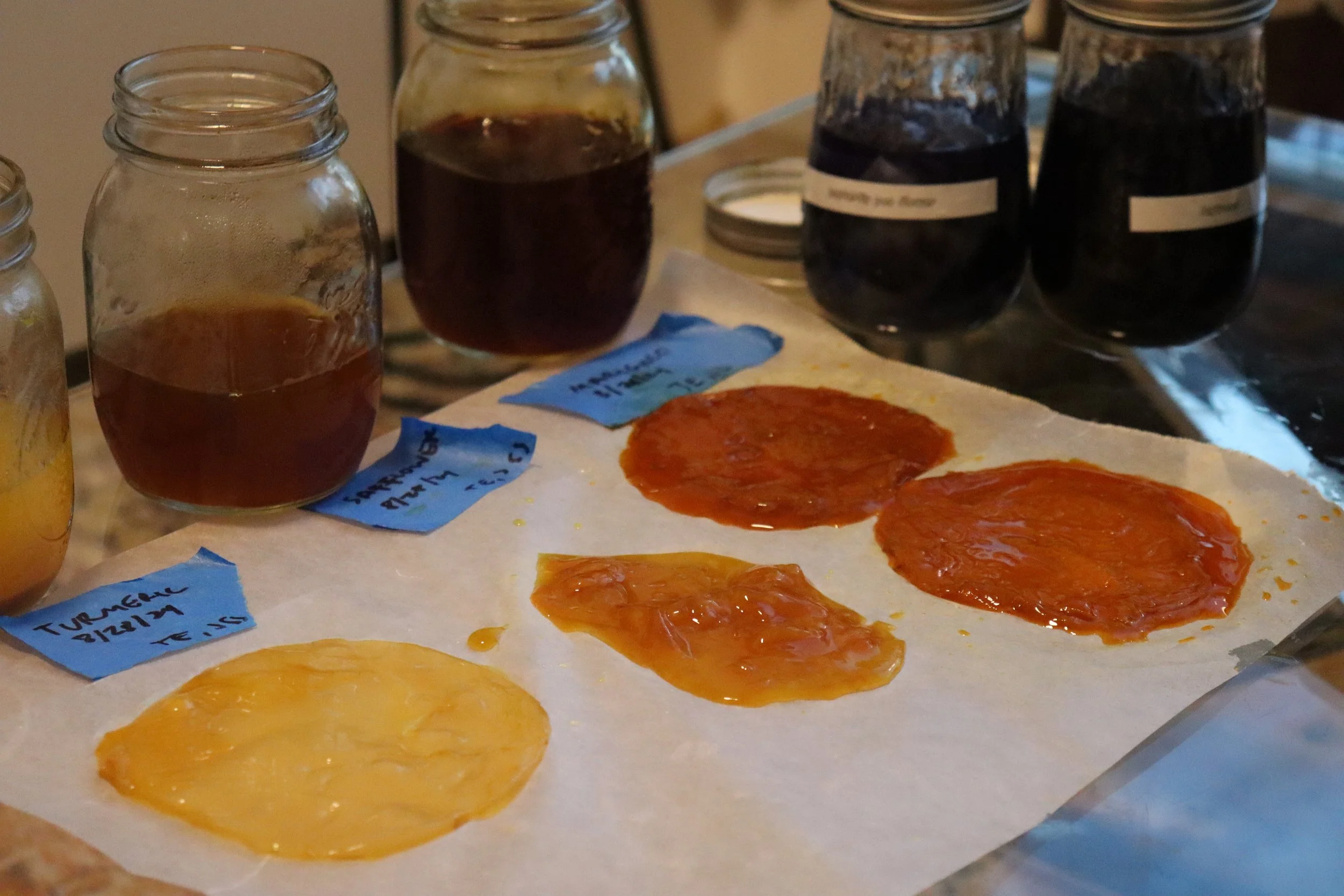 Wet dyed SCOBY