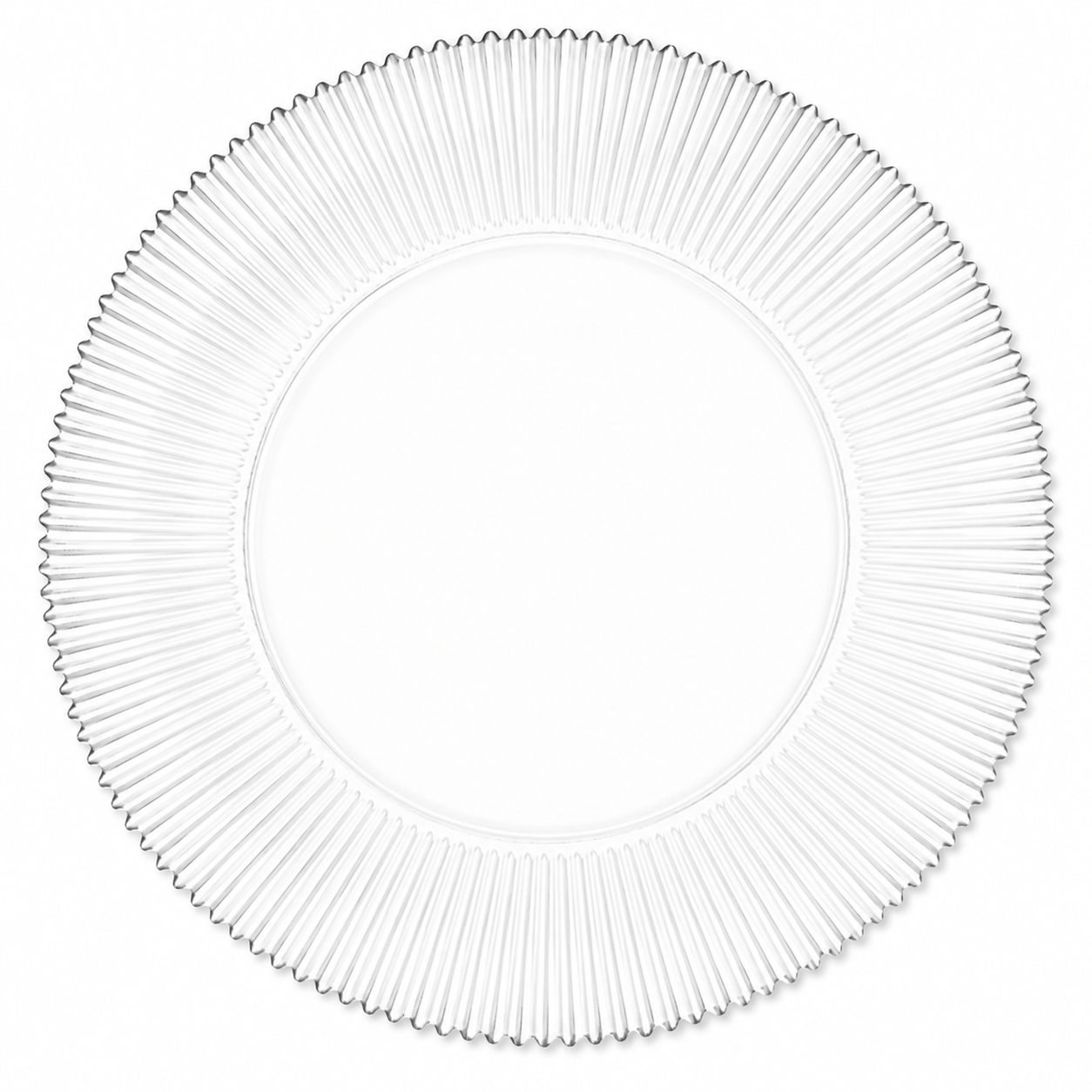Glass Ribbed Charger