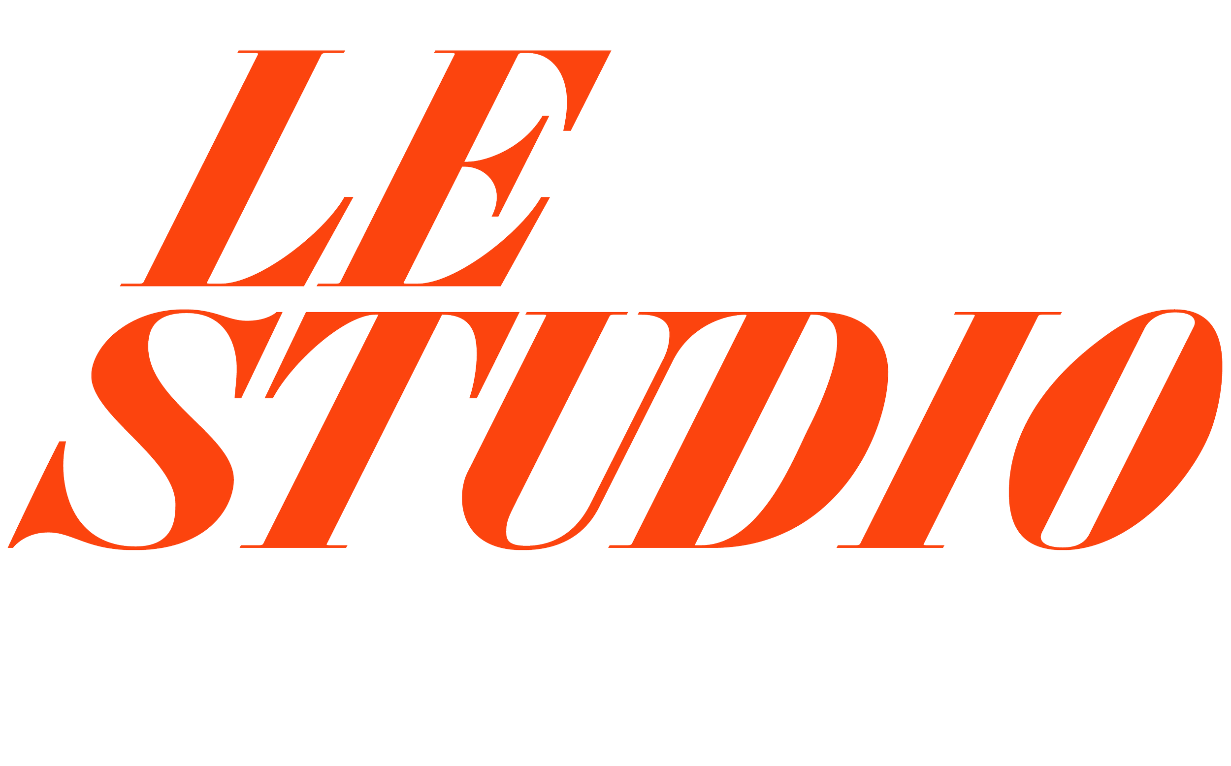 Logo de Lee Steinido en letras rojas y negras con fondo blanco.