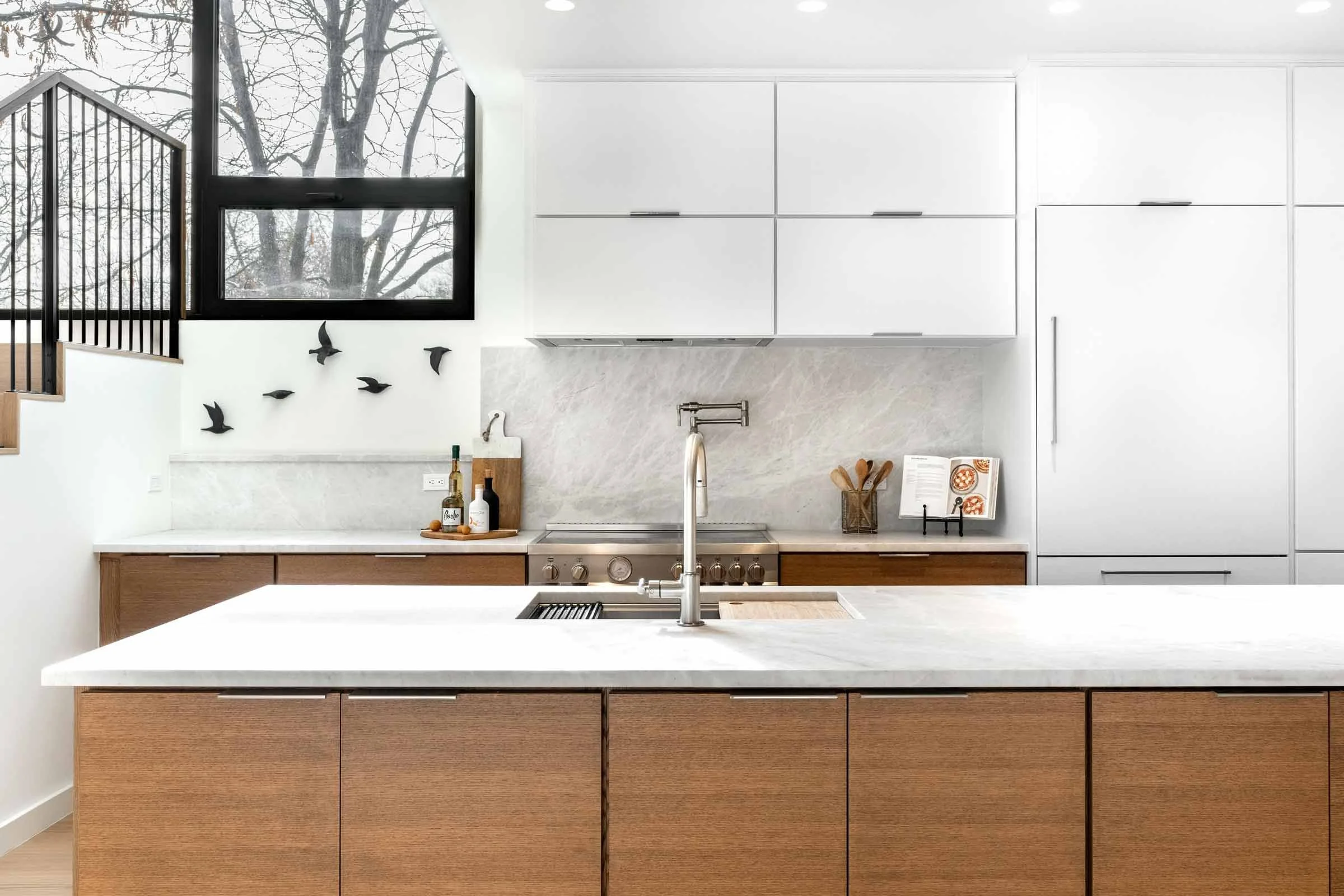 High-end modern kitchen in PHI-certified Passive House duplex engineered by Plan North Engineers