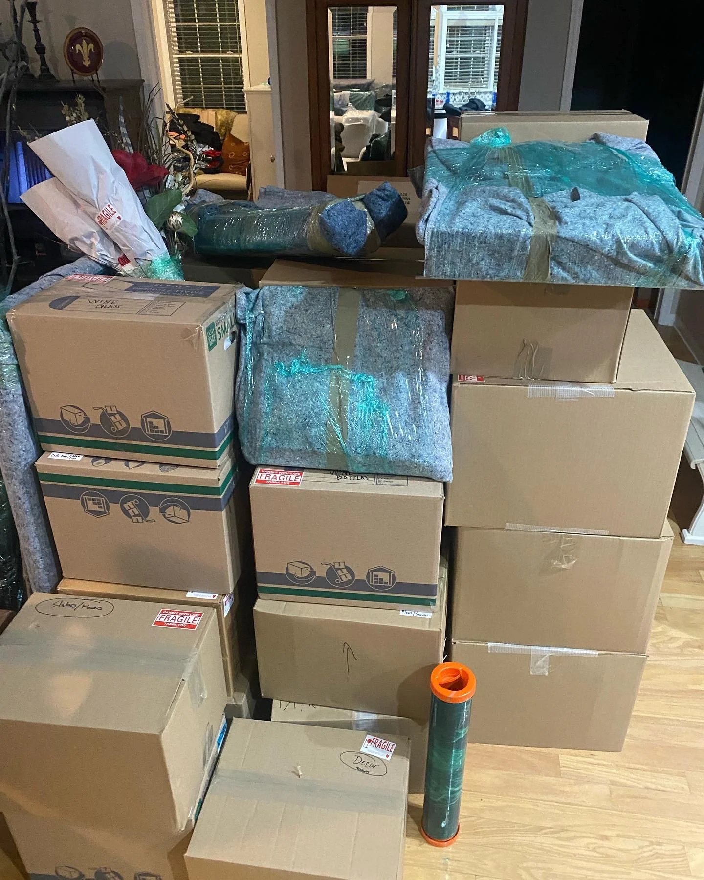 Packing services and completed packing job