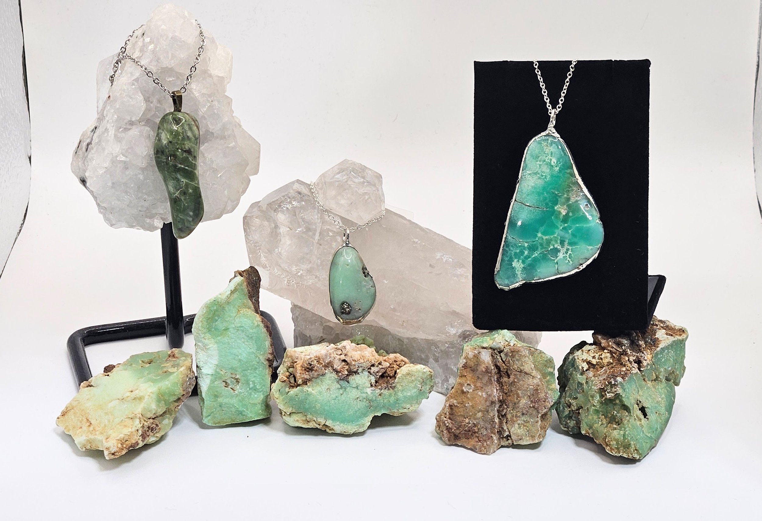 Chrysoprase Pendants