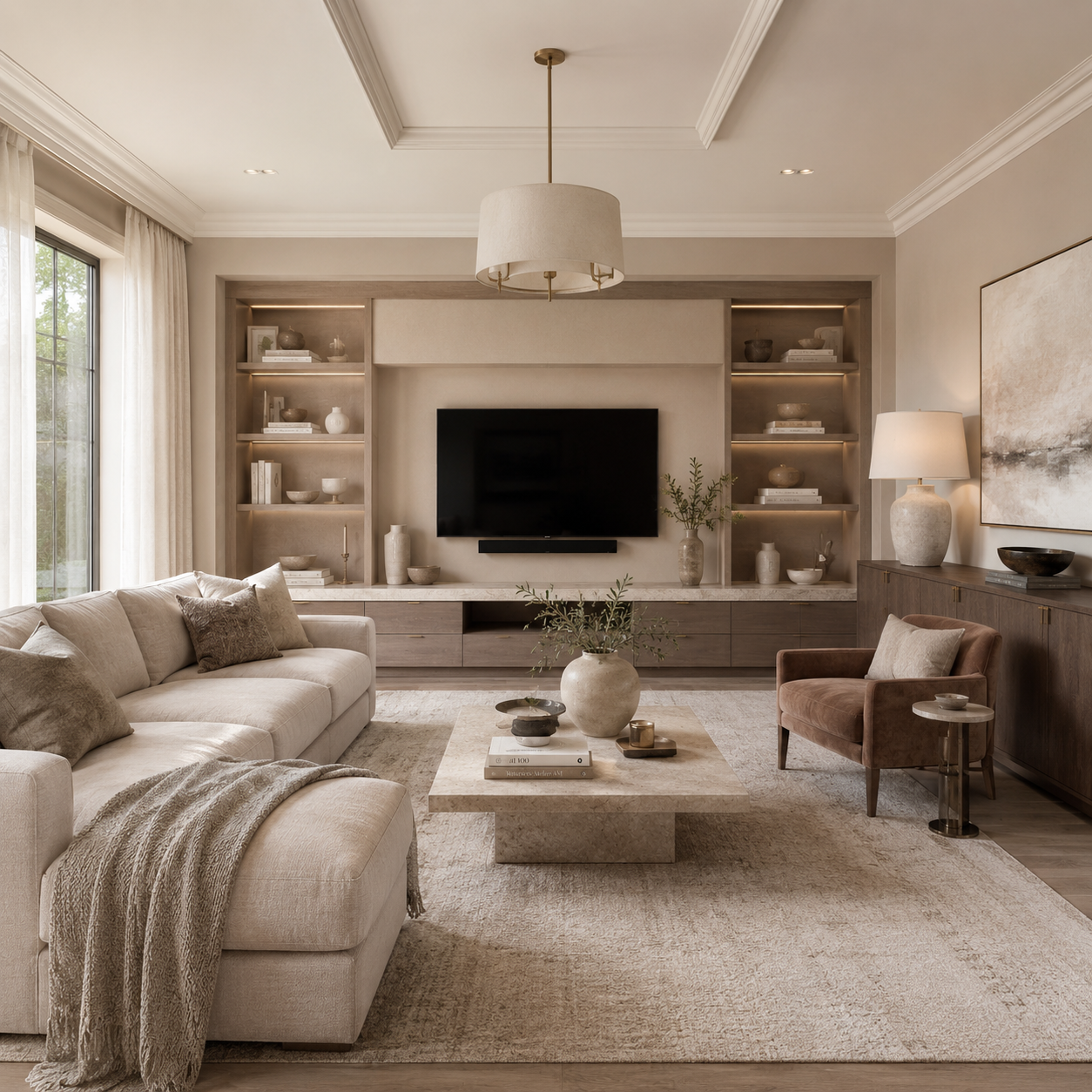 Tonal Layered Room Stanwich Painting
