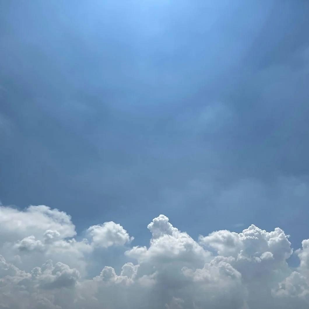Morning blue sky white clouds