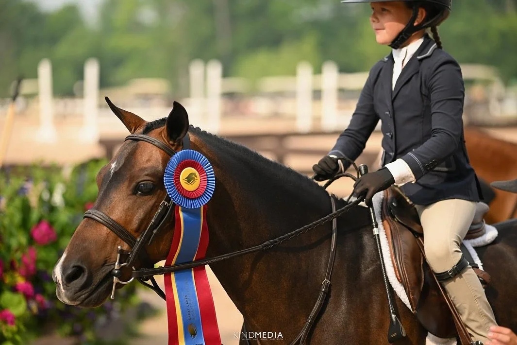 #TBT - SO proud of our youngest team member, Ainsley Lynch, who piloted Memphis to win multiple classes in a very competitive Small Pony division &amp; end up Champion during WCHR week at @traversecityhorseshows 🥳🥳👏🏼👏🏼

#hickoryridgellc #whereh