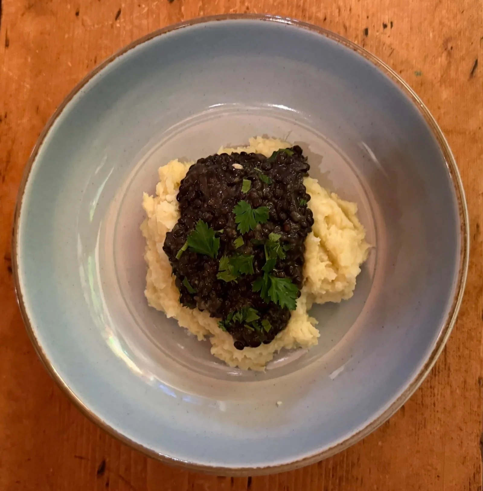 Lentil Ragoût Over Creamed Sweet Potatoes