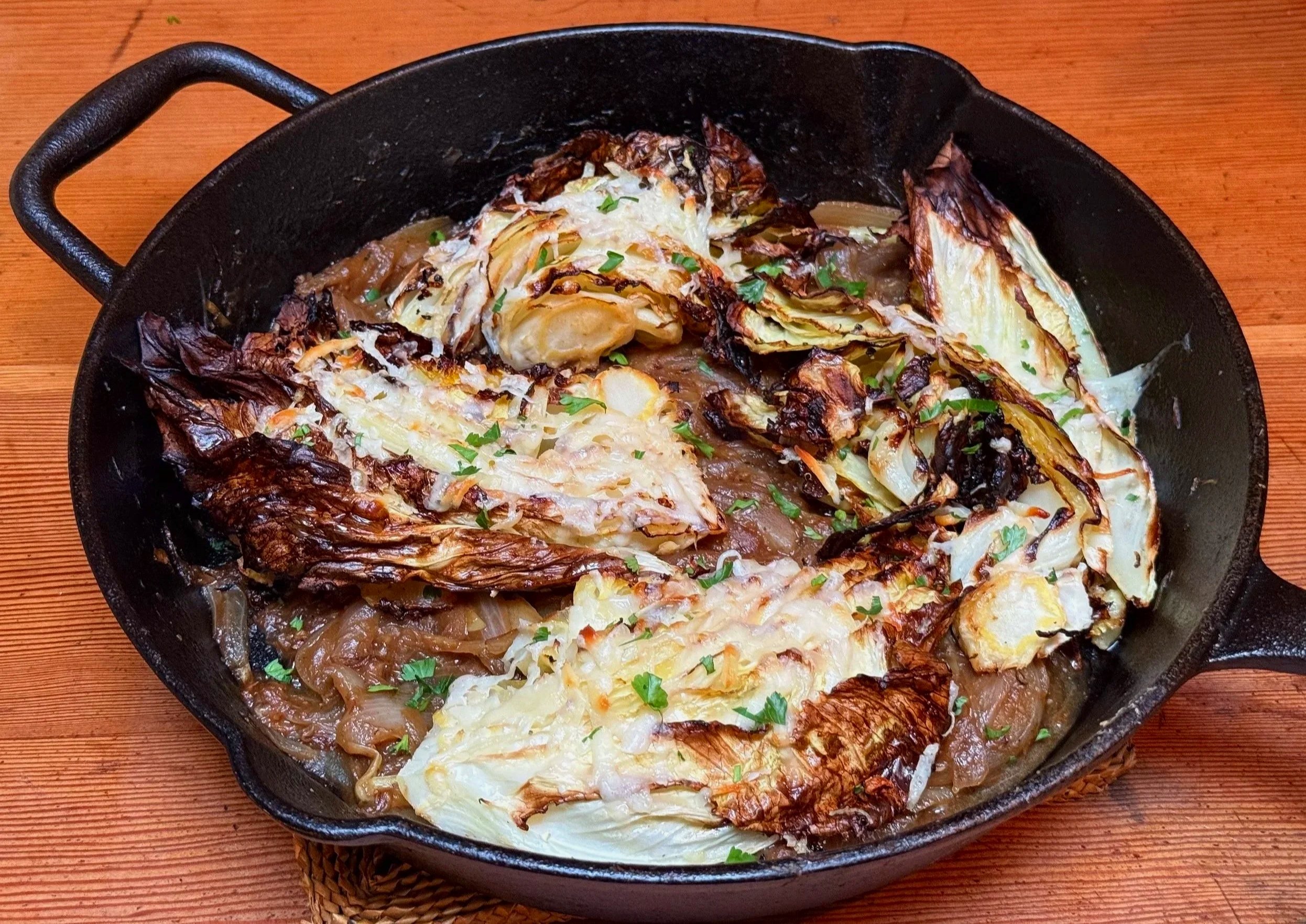 Melted French Onion Cabbage
