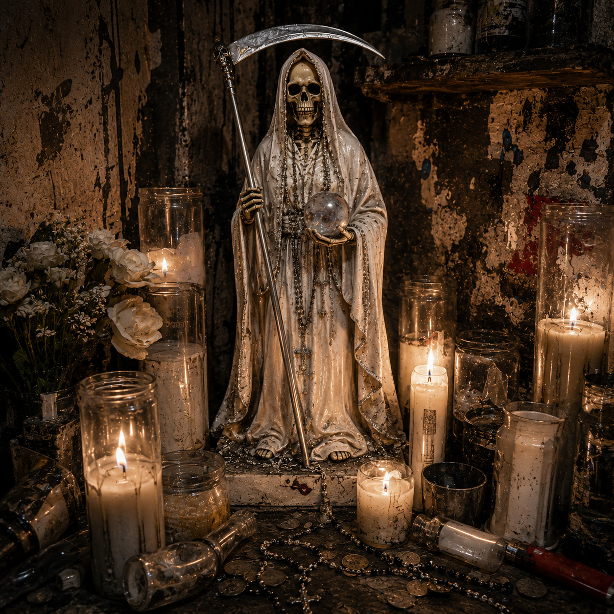 La Niña Blanca — The White-Robed Lady of Death Devotional and Spiritual Incense for Workings