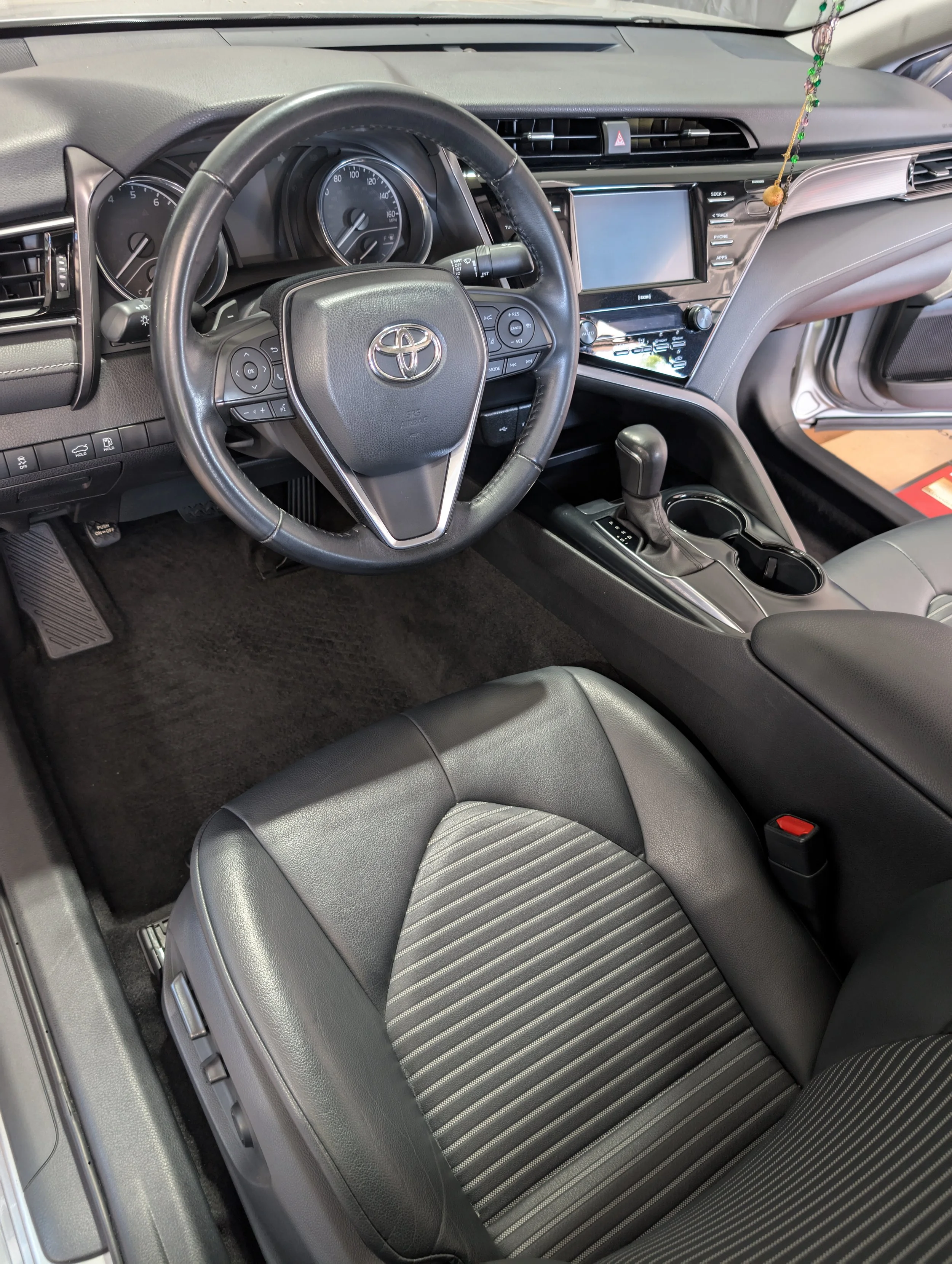 Silver Toyota Camry after A70 Detailing interior detail