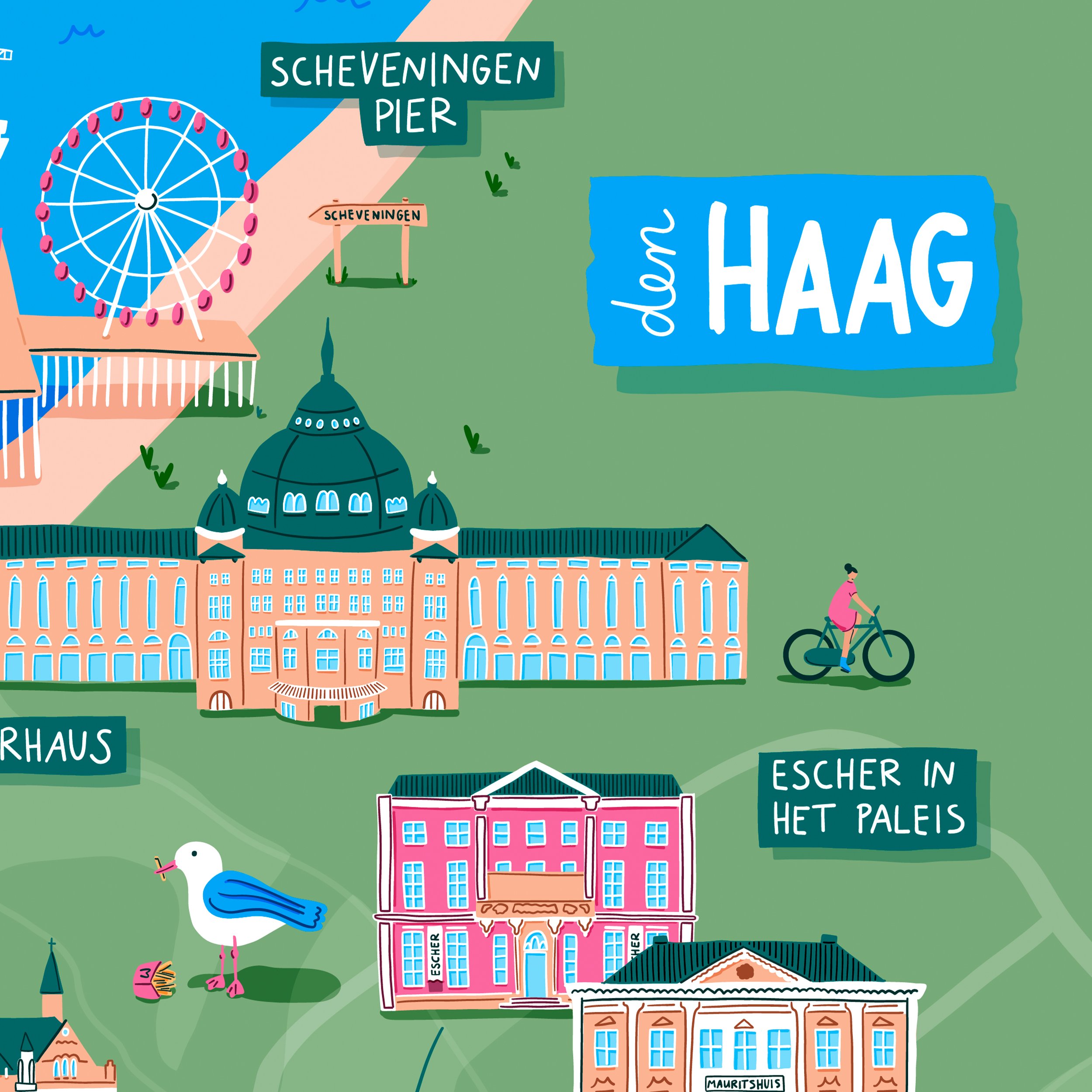 20260815 Map of the Hague Poster Mockup Detail 2.jpg