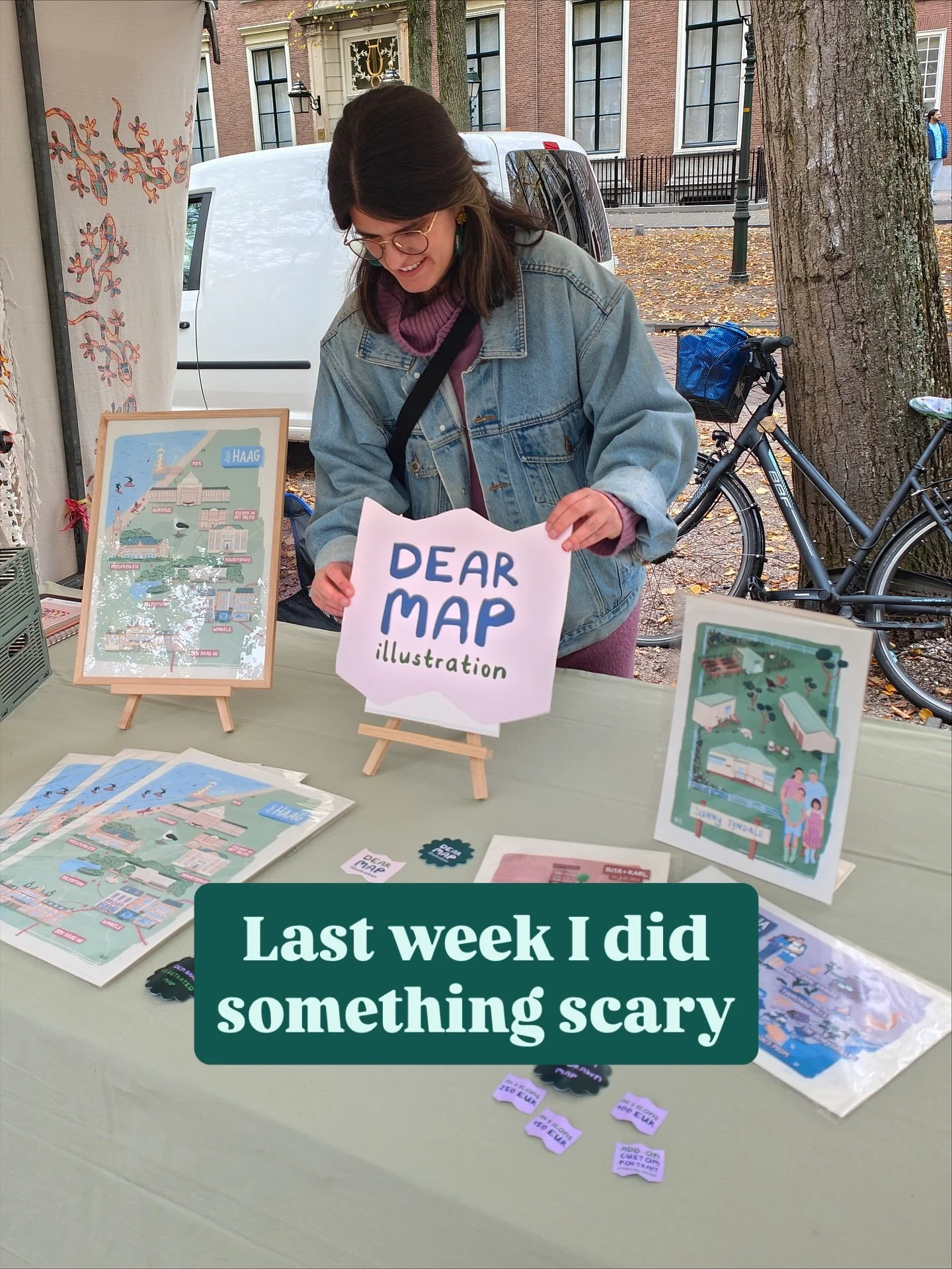 I was so scared of my first ever market, I didn&rsquo;t even tell anyone I was going to be there 🫢

#illustration #artmarket #designmarket #smallbusiness #illustratedmap