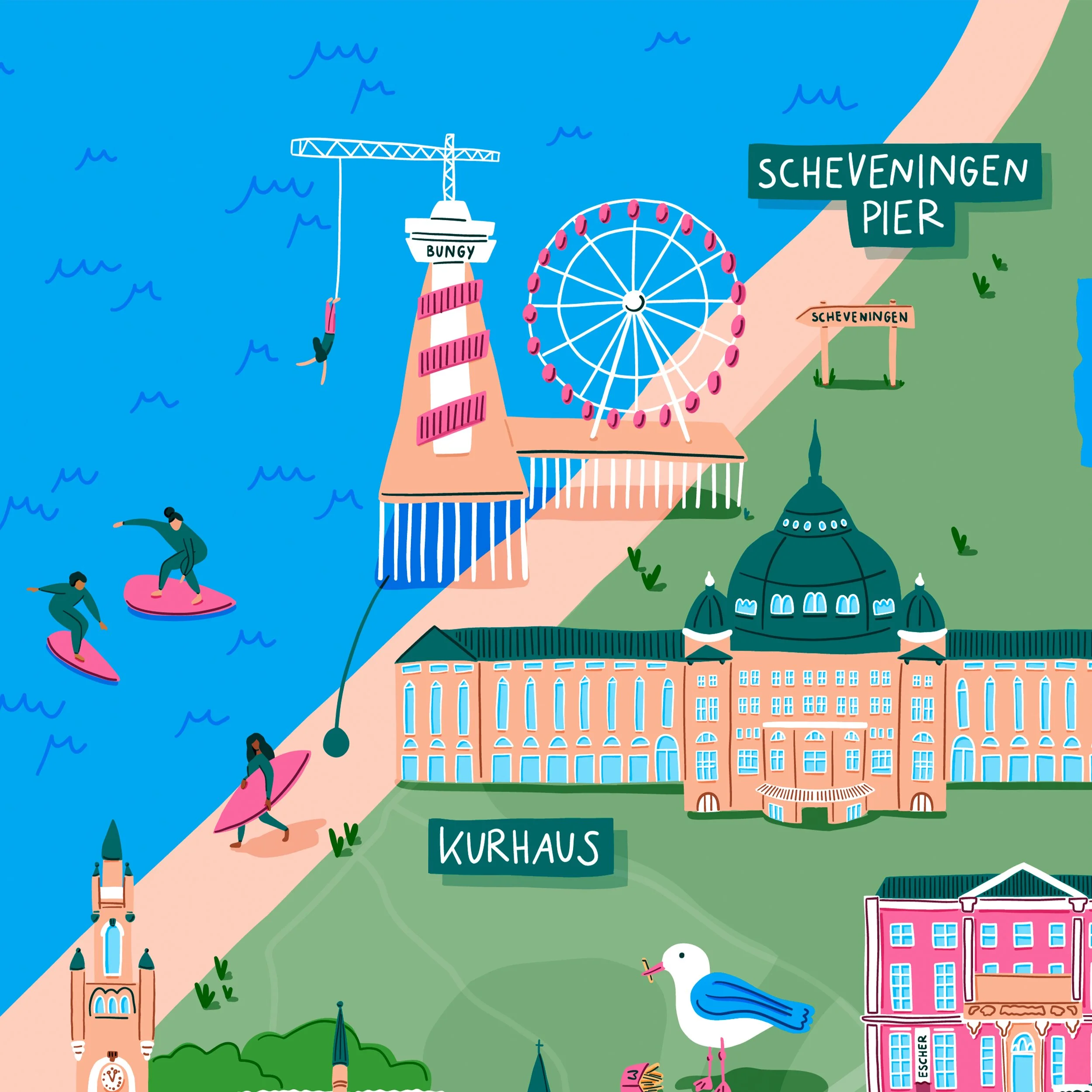 20260815 Map of the Hague Poster Mockup Detail 1.jpg