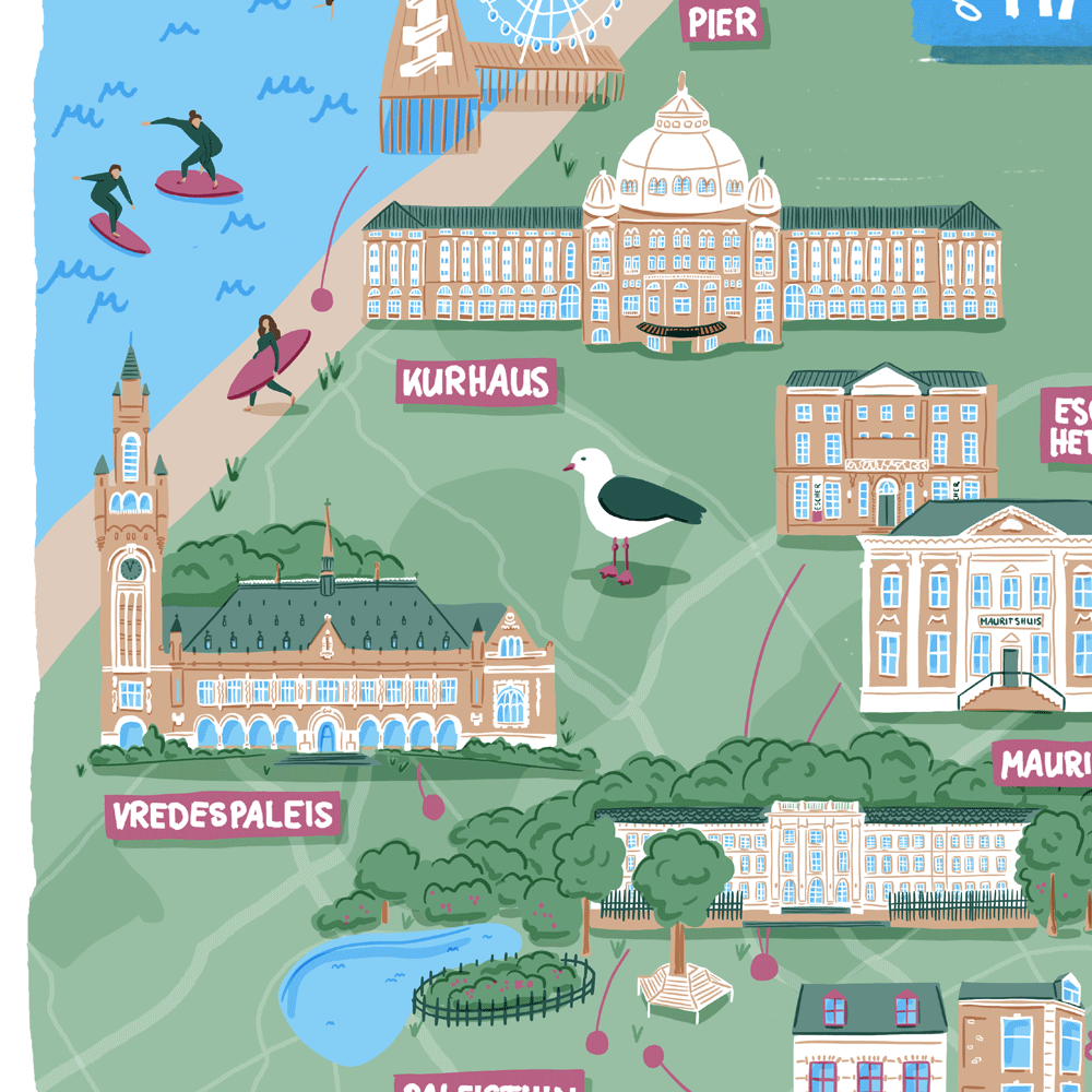The-Hague-Illustrated-Map-Poster-Detail-2.png