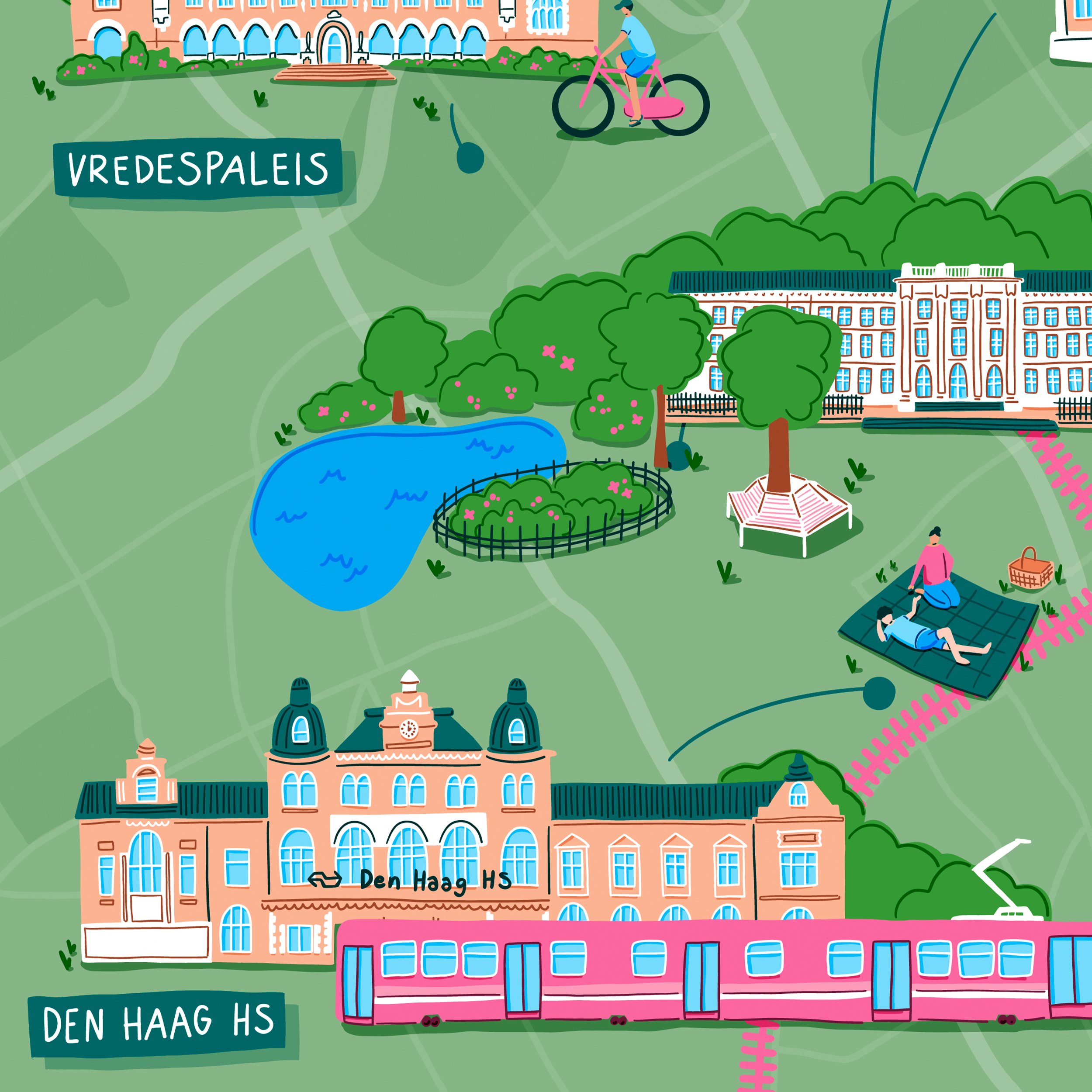 20260815 Map of the Hague Poster Mockup Detail 4.jpg