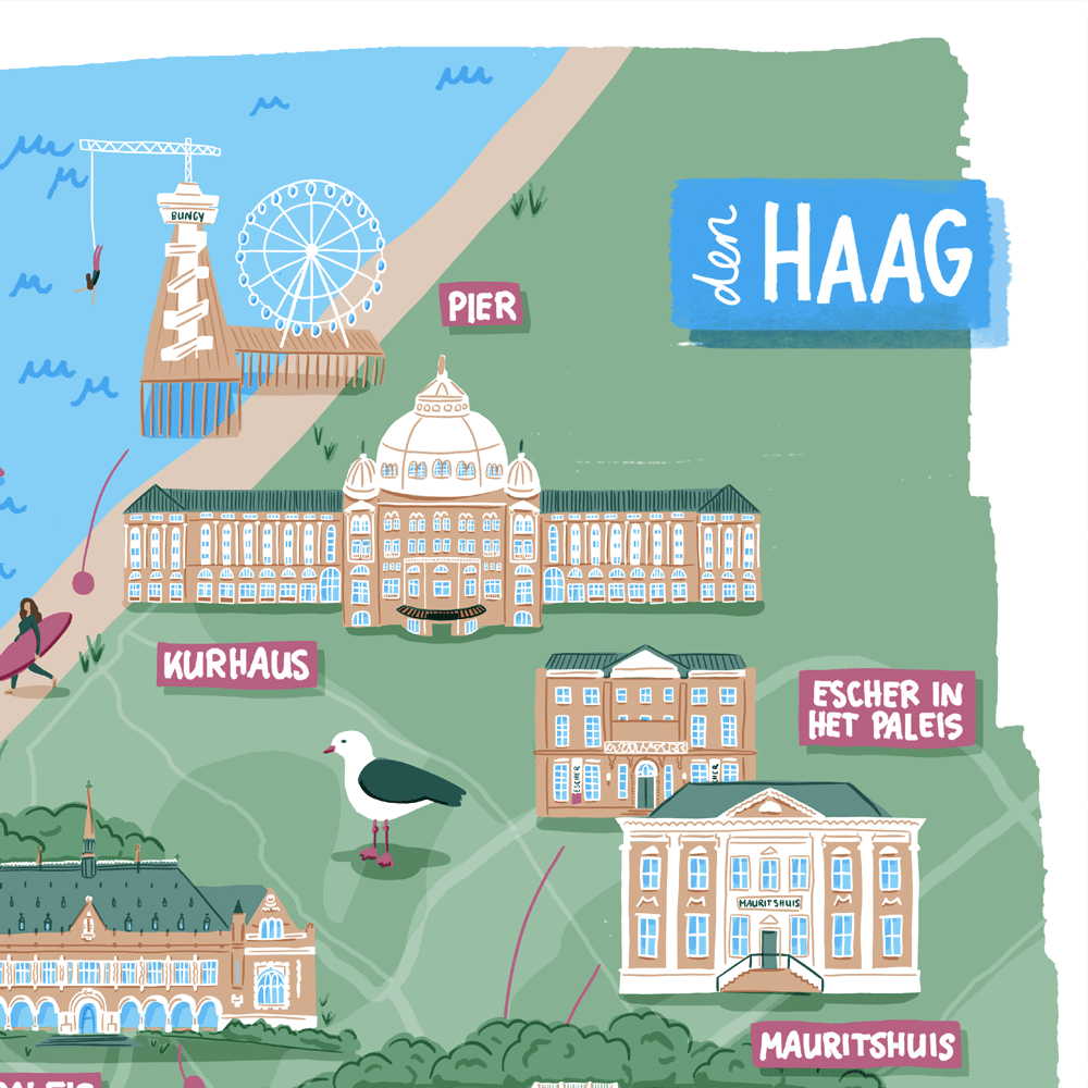 The-Hague-Illustrated-Map-Poster-Detail-1.png