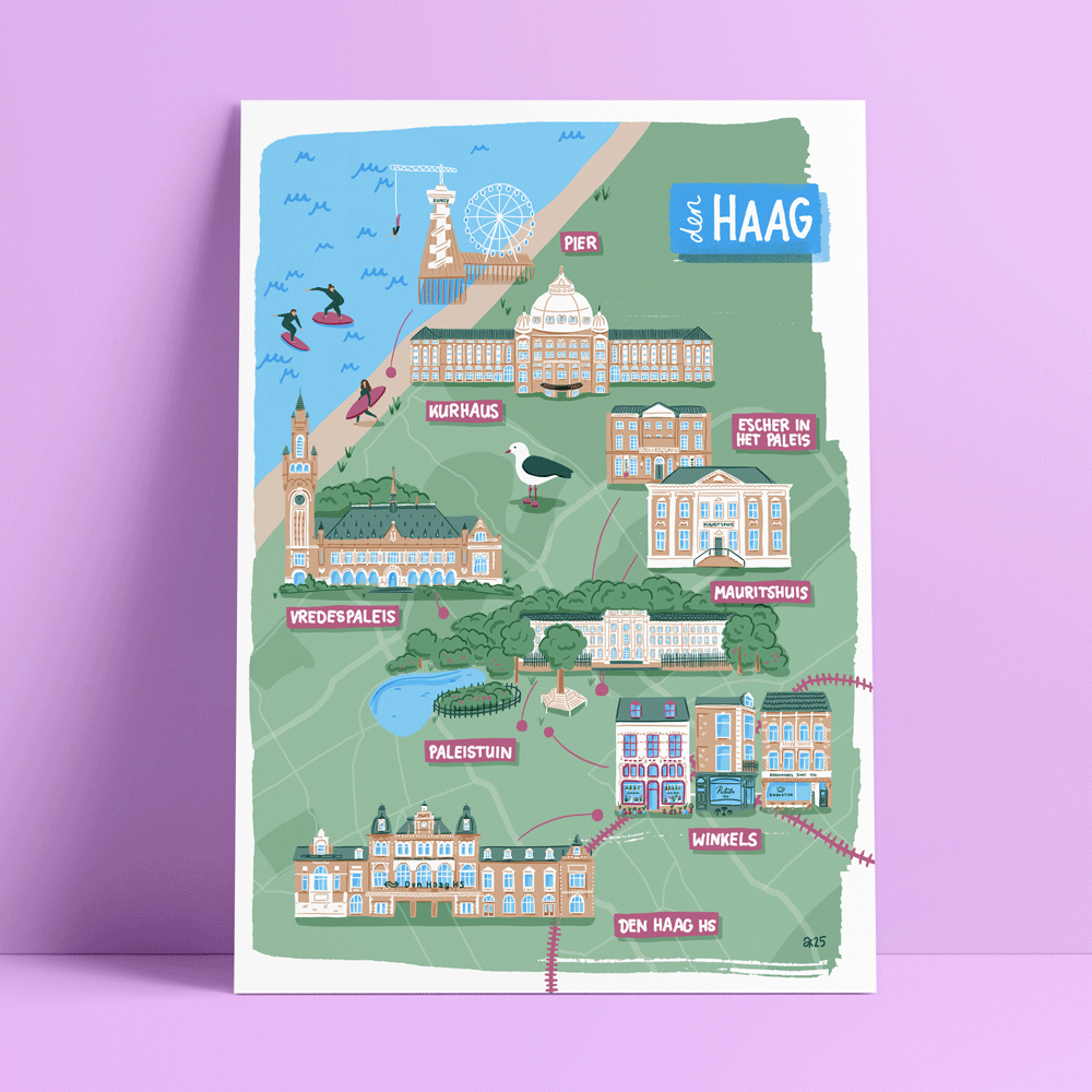 The Hague Illustrated Map