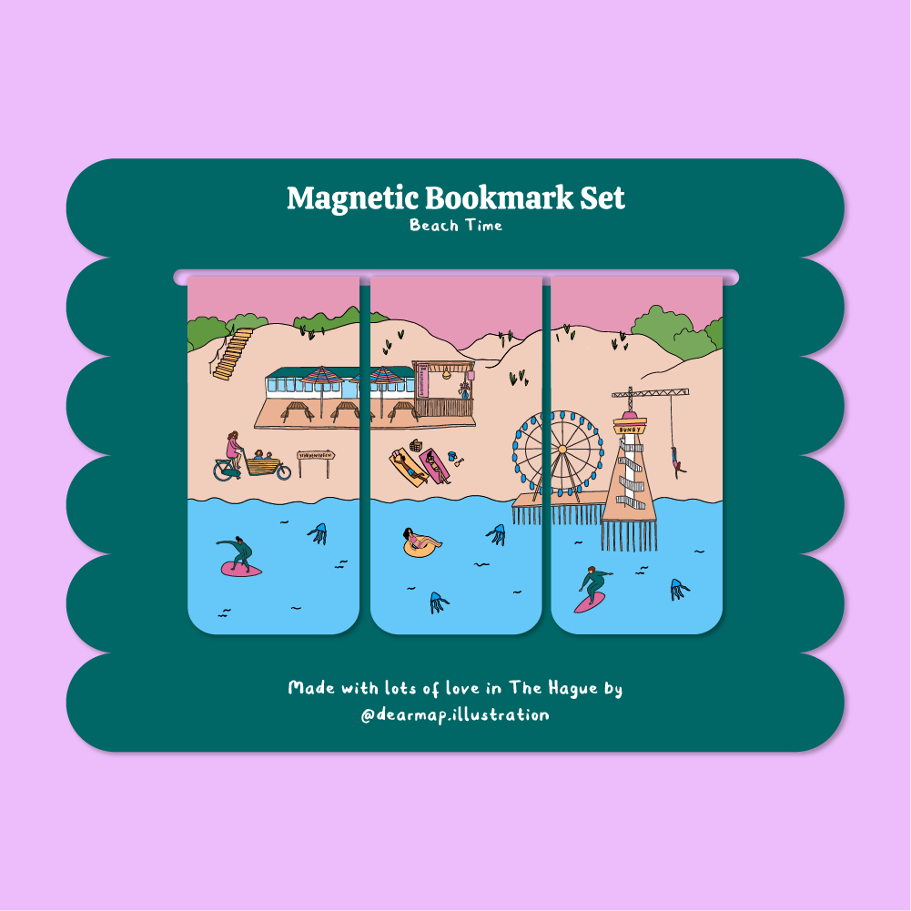 Magnetic Bookmark Set - Beach Time