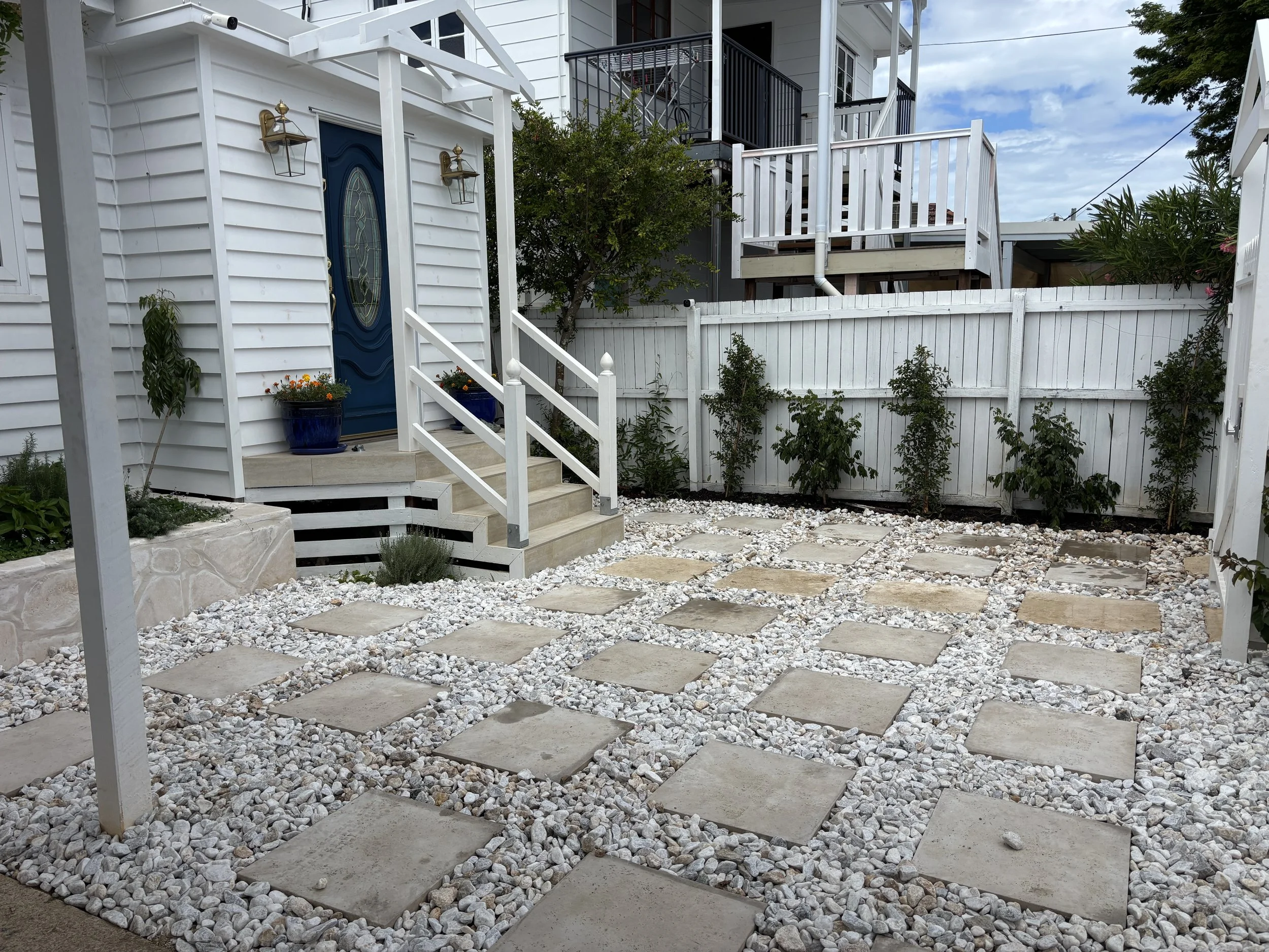 After: front-yard design + build, $15–20k