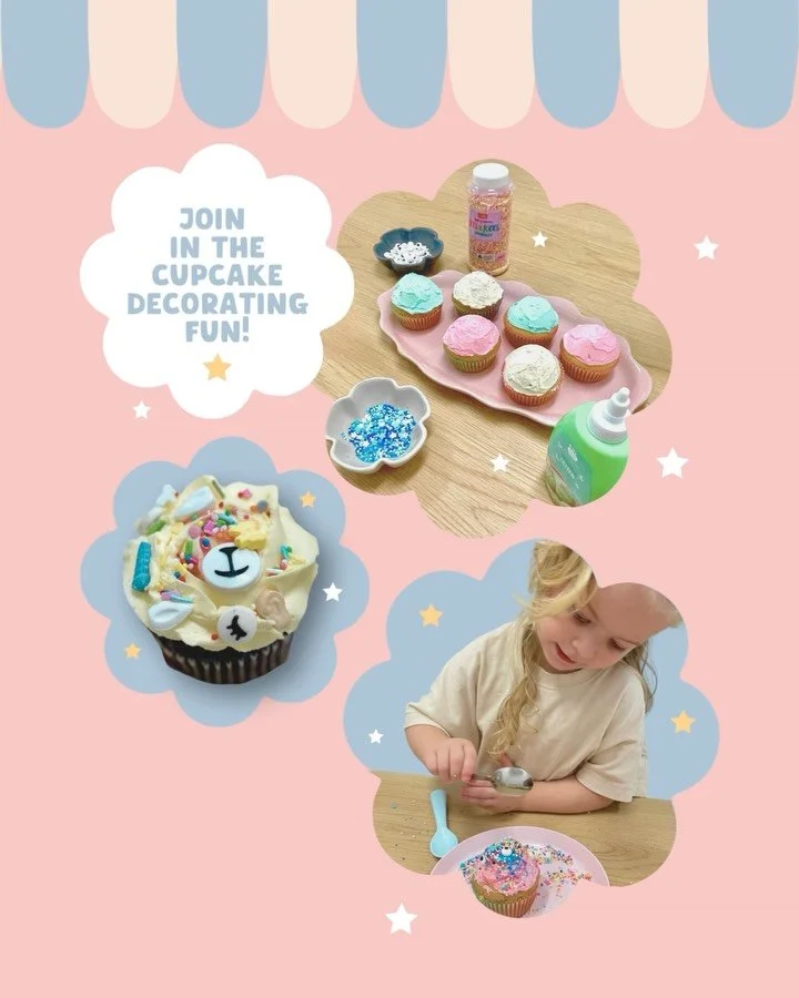 The last few days of the school holidays call for a sweet treat! 

Join any of our play sessions in Erina or Tuggerah this week (including the weekend) for cupcake decorating fun! 💖🧁 

We use @justfrostedcakes, so they&rsquo;ll taste as good as the