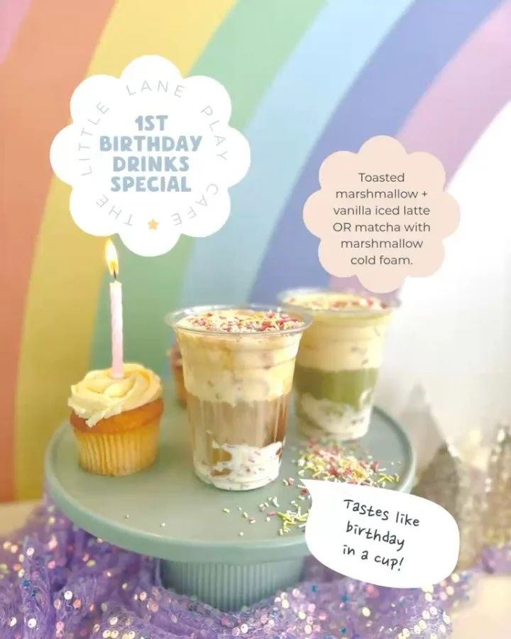 It tastes like birthday in a cup 🎂😋

To celebrate turning ONE, we&rsquo;ve created something a little special&hellip;

Toasted marshmallow + vanilla iced latte/matcha with marshmallow cold foam 💖

Sweet, a little indulgent&hellip; and totally yum!