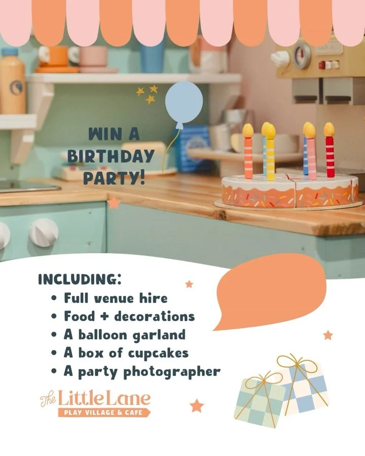 WIN a full venue birthday party at The Little Lane!

To celebrate The Little Lane, Erina, turning ONE, we&rsquo;ve teamed up with some wonderful local businesses to give away a fabulous, all expenses paid, party package!

WHAT YOU&rsquo;LL WIN
🎉 Exc