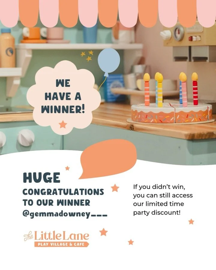 🎉 We have a winner!

Congratulations to @gemmadowney___, who has been randomly drawn as the winner of our Little Lane 1st Birthday Competition.

Thank you so much to everyone who entered, tagged friends and shared the love &ndash; we&rsquo;ve been b