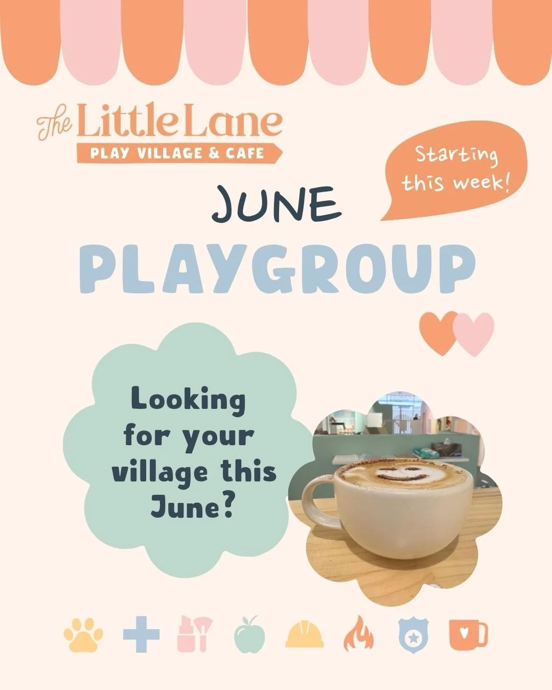 Find your village at The Little Lane 🧡

Our June Playgroup starts this week at The Little Lane, Tuggerah. 

Designed to create connection, consistency and confidence for little ones and their grown-ups.

&rarr; Where: The Little Lane Play Village + 
