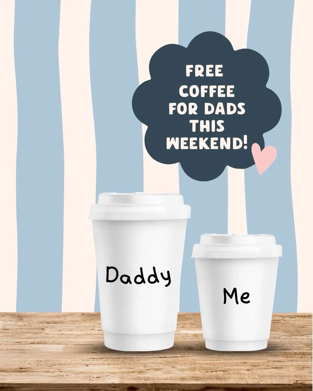💙 Father&rsquo;s Day weekend at The Little Lane! ☕️

This weekend, we&rsquo;re celebrating all the amazing dads, grandads and father figures with a little treat from us.

Join us for a play session and every dad receives a complimentary standard dri
