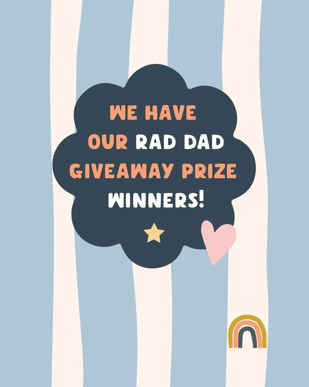 🏆 OUR RAD DAD WINNERS! 💙

The votes are in, the dads have been drawn and, after confirming once again that we still cannot legally give away an actual father&hellip; 😂 we CAN finally announce the winners of our Rad Dad Father&rsquo;s Day Giveaway!
