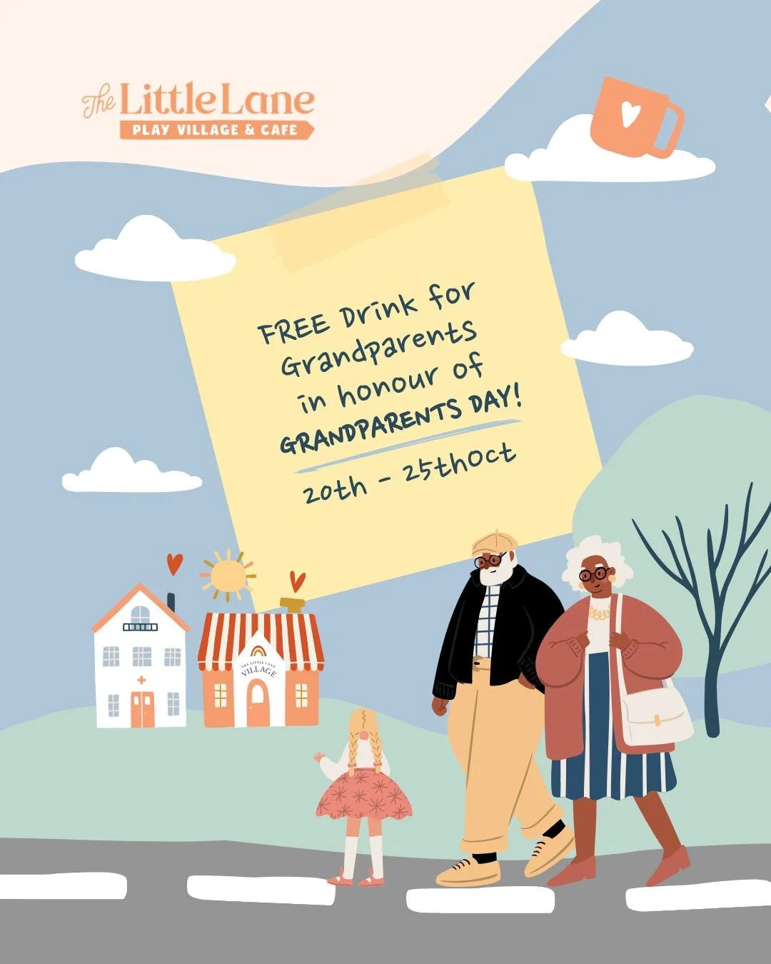Grandparents Day is this Sunday 25th October, and to honour this special day, we're celebrating grandparents all week at The Little Lane 💛

Some of our favourite moments on the lane happen when grandparents step into our little village: waiting pati