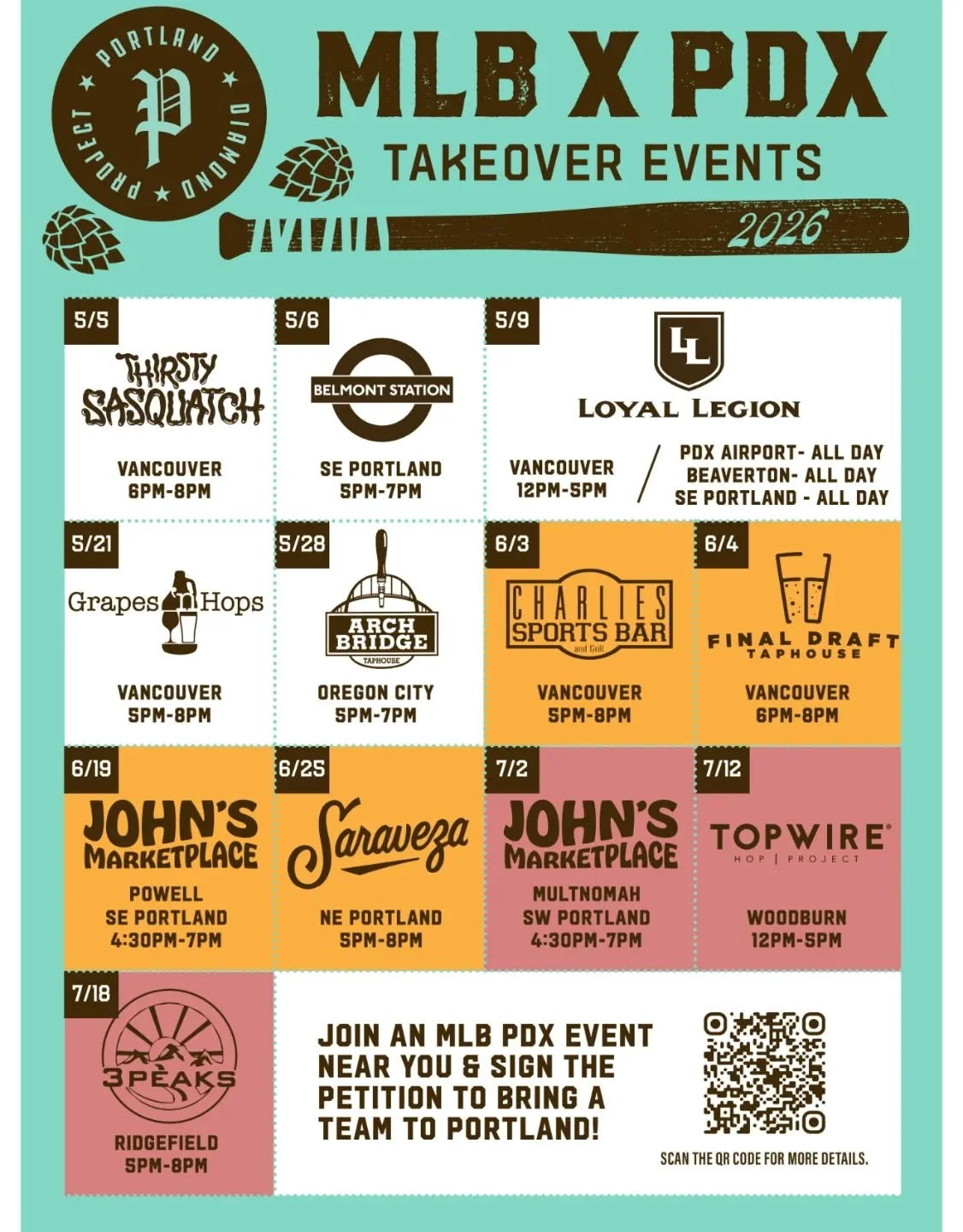 Have you ever wondered what Mela Cider is up to??? Wonder no more, here is a schedule of all of our events coming up in support of the @portlanddiamondproject ⚾ 

Keep an eye out for even more events, and come on out and show your support 🍻

#Cider 