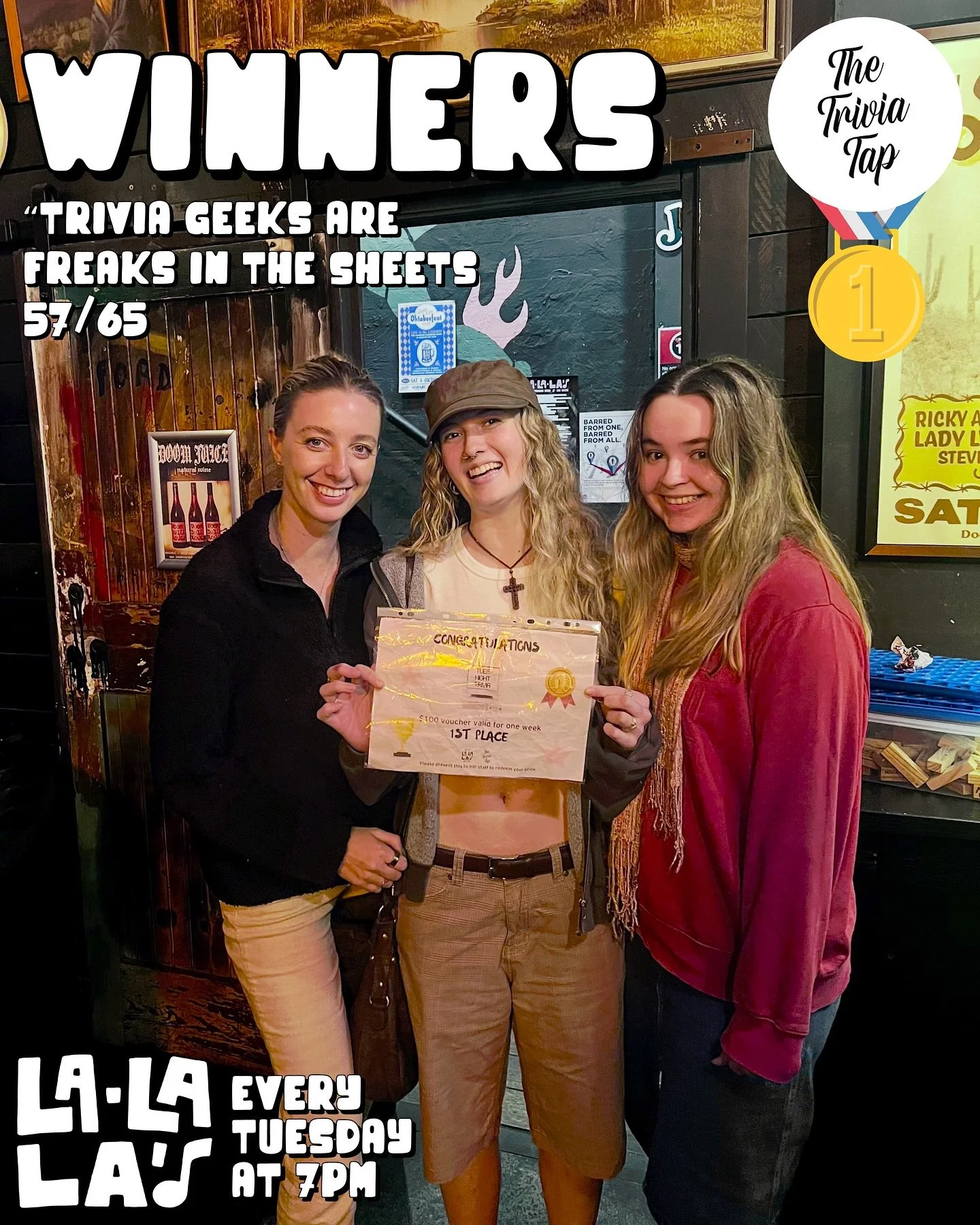 A full house for trivia last night at @lalalaswollongong, with 113 players! 

19 of Wollongong&rsquo;s brainiest and thirstiest quiz teams showed up to Drink. Think. Win. 🍻🧠🏆

The fun continues next Tuesday at 7pm&hellip;
