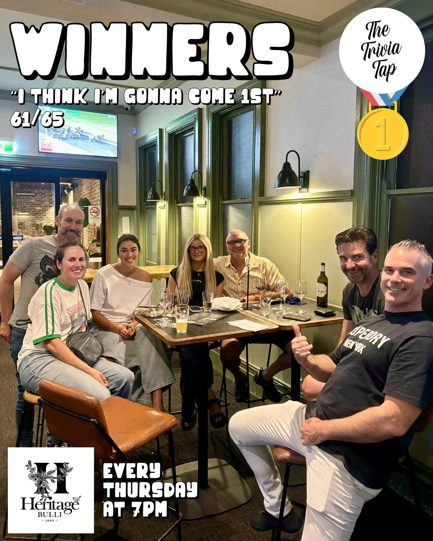 10 teams got their Thursday quiz fix at @heritagehotelbulli last night! 🎬🗺️⚽️

Thanks to all 57 players who showed up to Drink. Think. Win.

Sam is on the microphone next Thursday dishing out prizes and questions from 7pm! 🎤