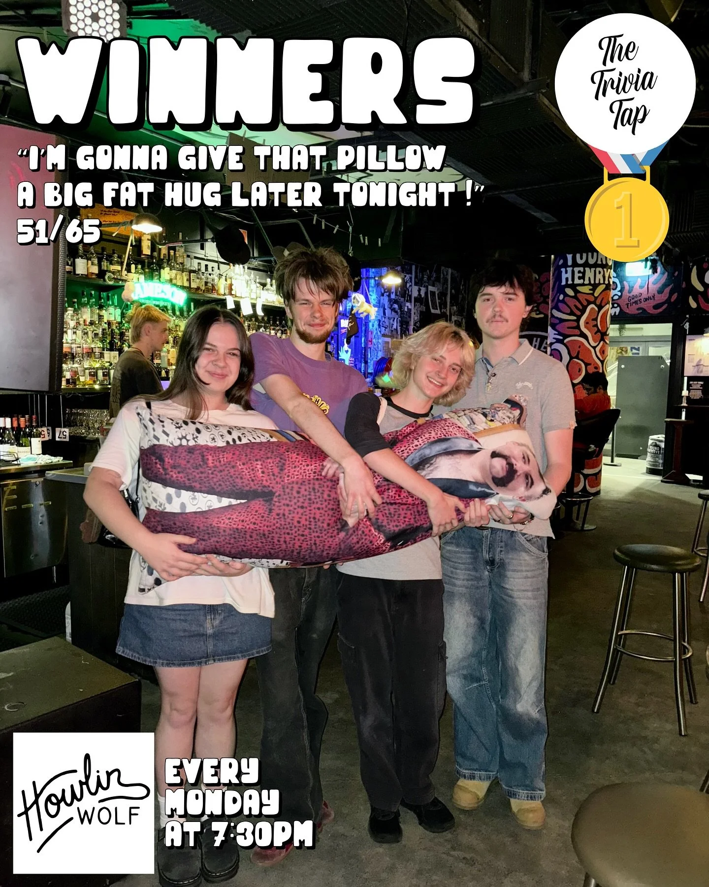 300 BIG ONES was won last night at @howlinwolfbar trivia! The Cash Jackpot rewards again&hellip; 💸💸💸

Big thanks to all ten teams who showed up for some Monday trivia fun&hellip;

Join us next week for our special STRANGER THINGS trivia night! Hea