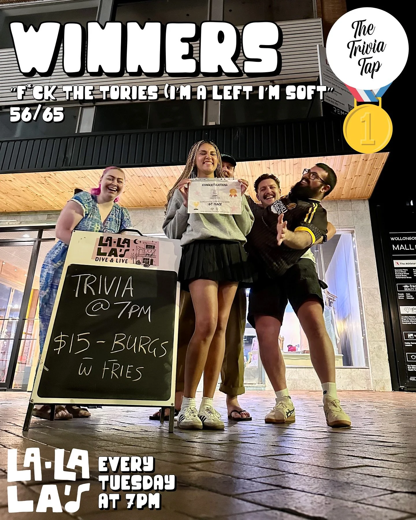 16 of Wollongong&rsquo;s thirstiest and smartest quiz teams joined us at @lalalaswollongong for trivia last night! 🍻🧠👏

Thank you all for playing 🫶

Join us next week for a special STRANGER THINGS trivia night! Tables are filling up fast, so emai