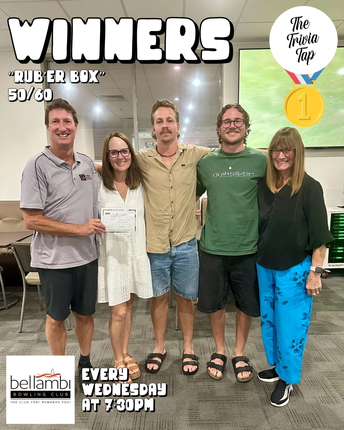 Four of Bellambi&rsquo;s brainiest quiz teams played trivia at @bellambibowlingclub last night! 🧠🍻🤓

The winners won a $100 voucher! 💵

Jayna returns next week at 7 with more prizes and questions!