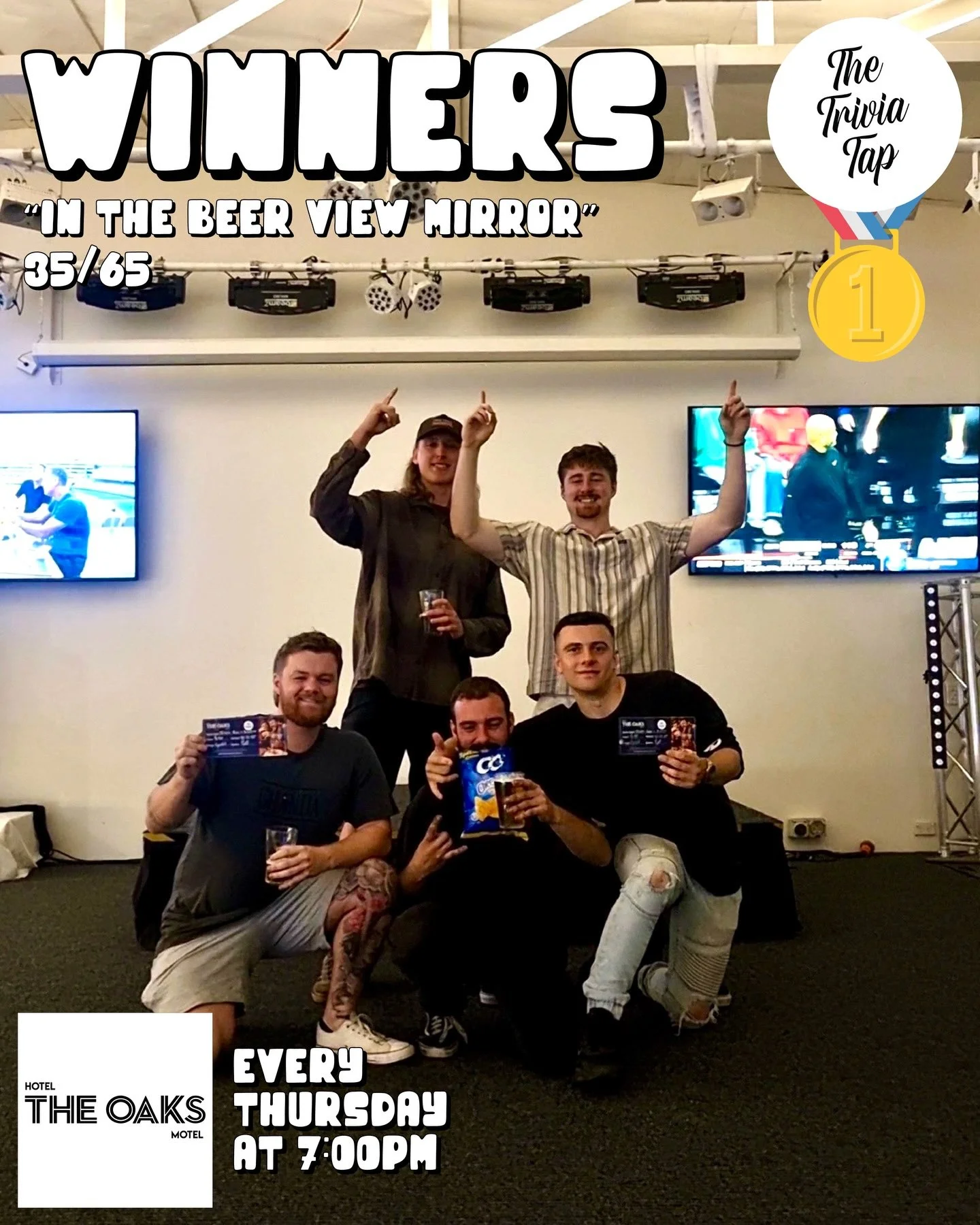 Winners from trivia at @oakshotelalbionparkrail last night! 📝🧠🏆

Thanks all for playing! Rhiannon is back next Wednesday with new questions and more prizes! 🤓