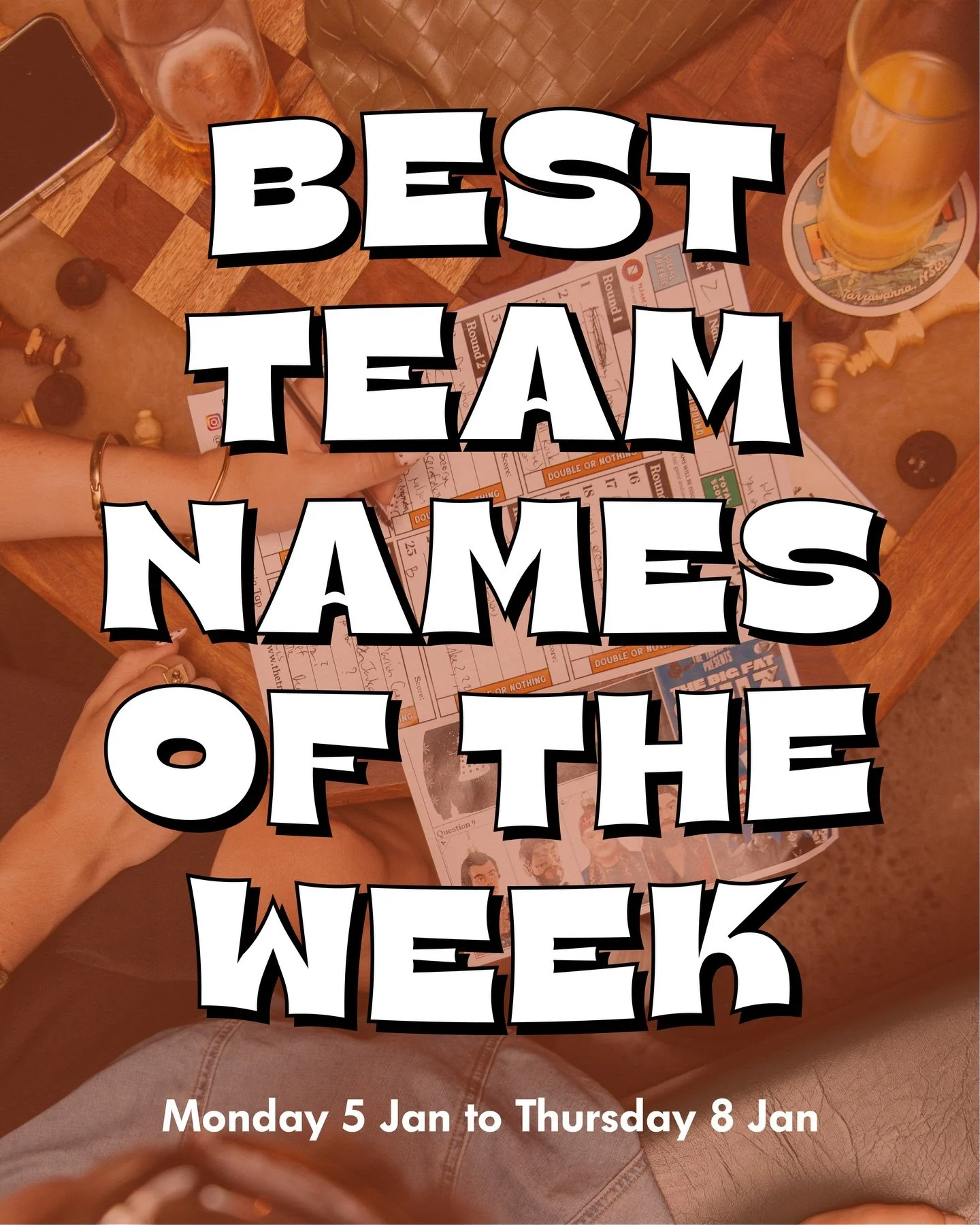 636 players on 127 teams quizzed with us this week! Did your team name make the list of best names? 📋