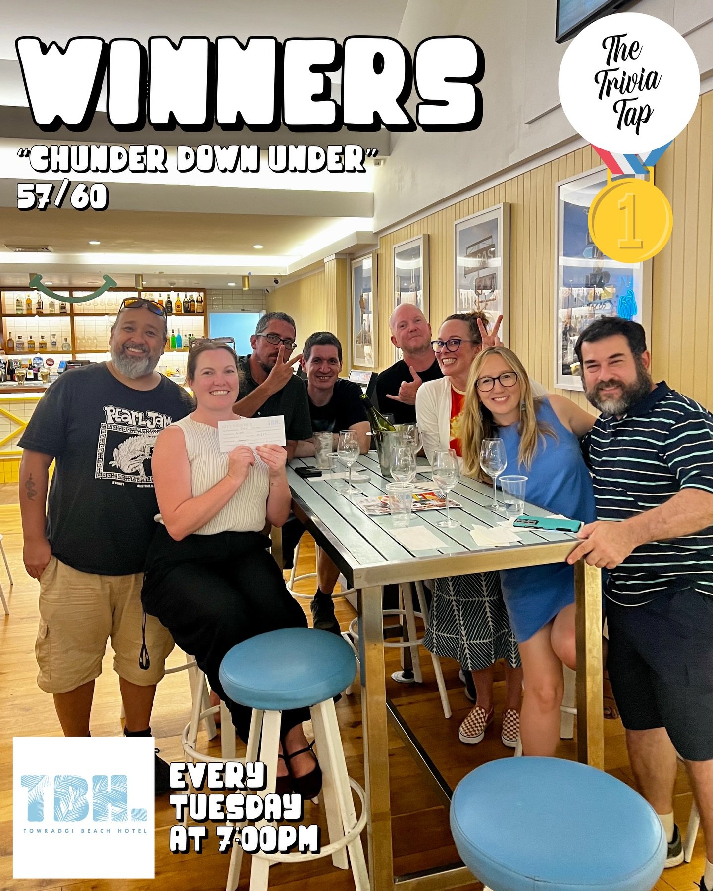 Over 80 players on 19 teams competed against each other at @towradgibeachhotel last night! ✏️📚👏

The winning team won a $100 voucher! 💰

Your favourite host Joel returns next Tuesday with more questions, more prizes and more fun!