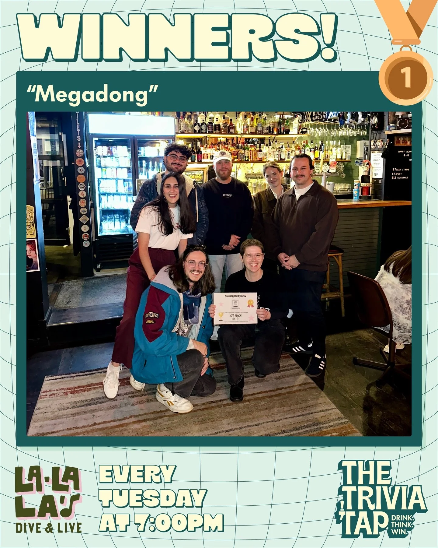 Just ONE point separated 1st and 2nd last night at @lalalaswollongong as 25 teams challenged their drinking and thinking skills! 🍻🧠🏆

Next week we have special HARRY POTTER trivia happening! For the 200+ of you booked in, study your spells and DRE