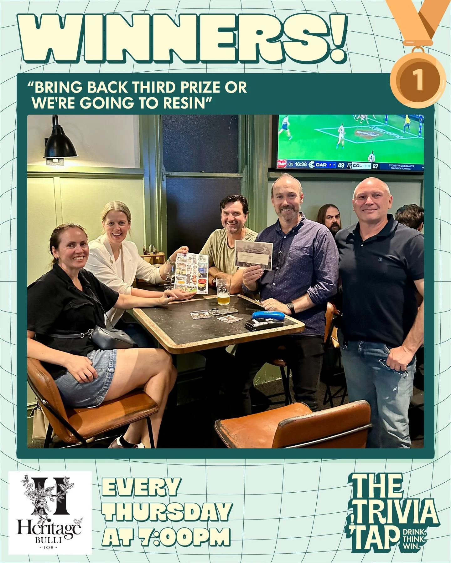 Over 100 players joined us in Bulli for trivia last night at @heritagehotelbulli 🧠

Also, met a dog called Gary. Dogs with human names are the best. Maybe humans should have dog names? 🐶

Sam&rsquo;s back for another night of fun next Thursday at 7