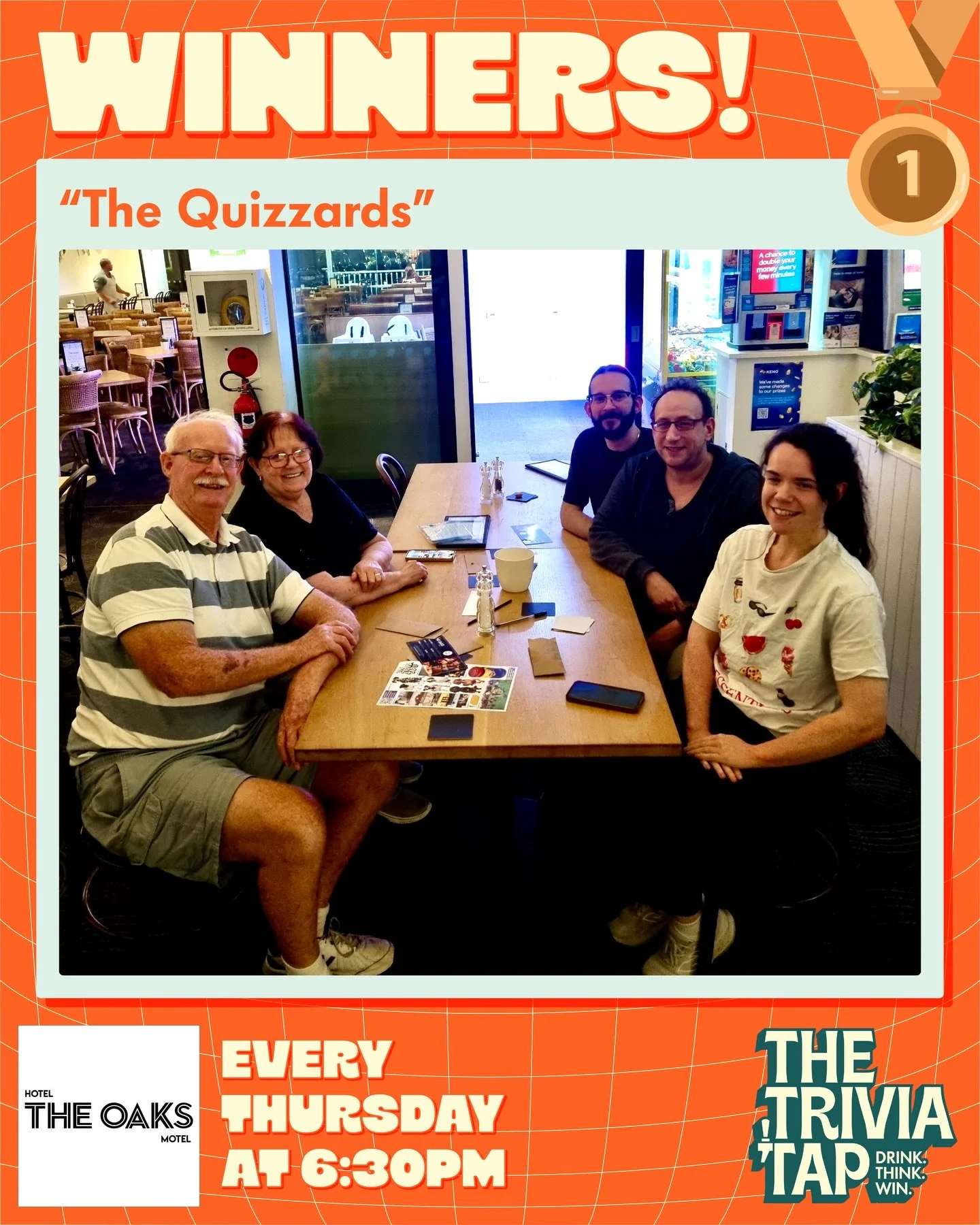 Winners from trivia last night at @oakshotelalbionparkrail 🍻👏🧠

Thanks to all 9 teams for playing!

We&rsquo;re back again next week for another fun one 🗒️